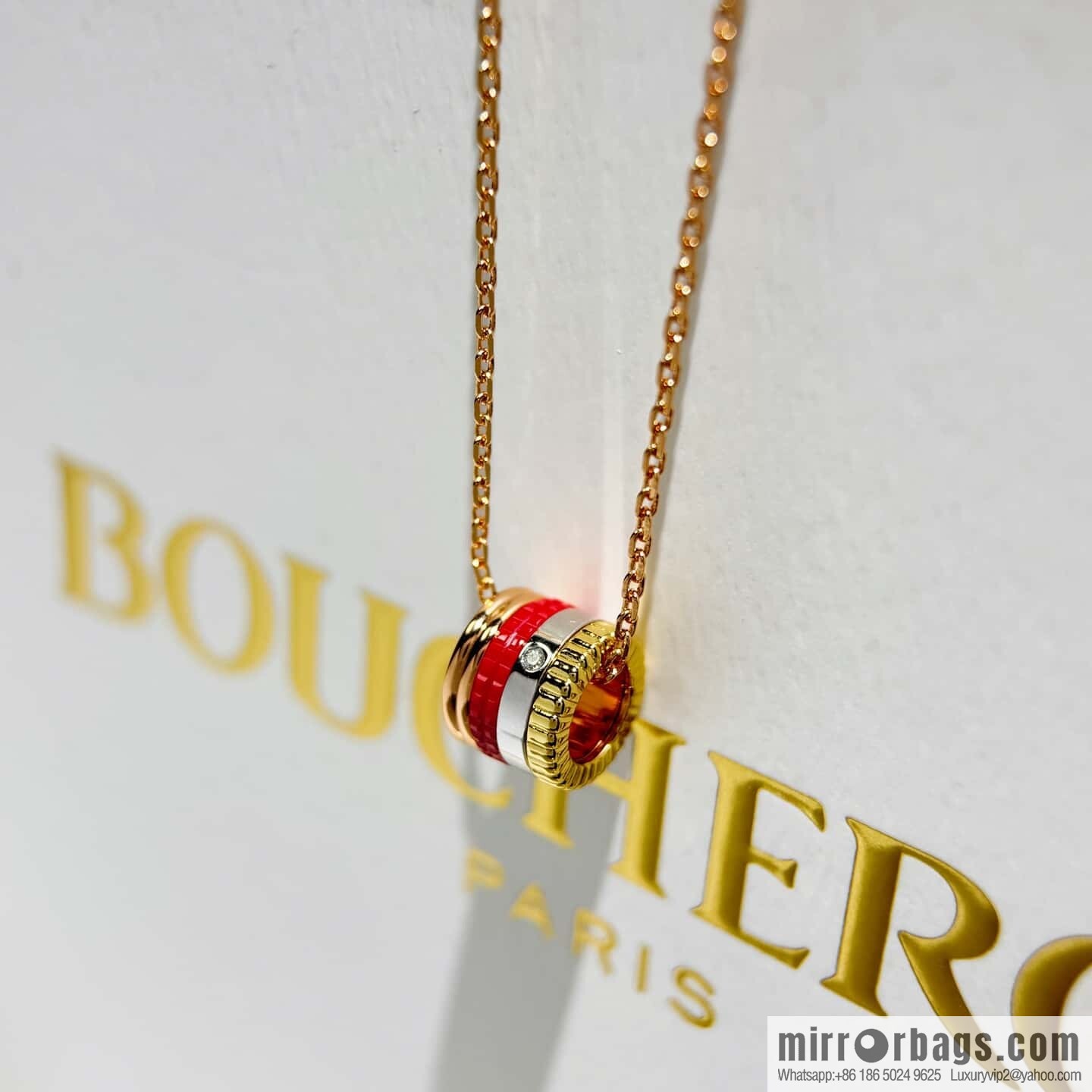 ❗New ❗️ ☀ new BOUCHERON/Boucheron Quatre Classique series, Zhou Dongyu same style, ceramic necklace ☀