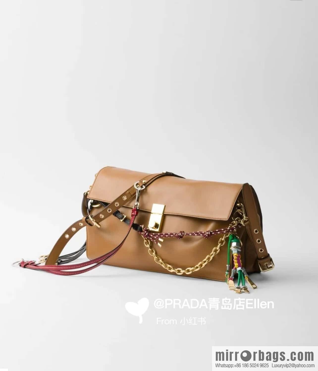 PRADA 🎉 new 🎉 1BD378 large 🎉🎉 brown