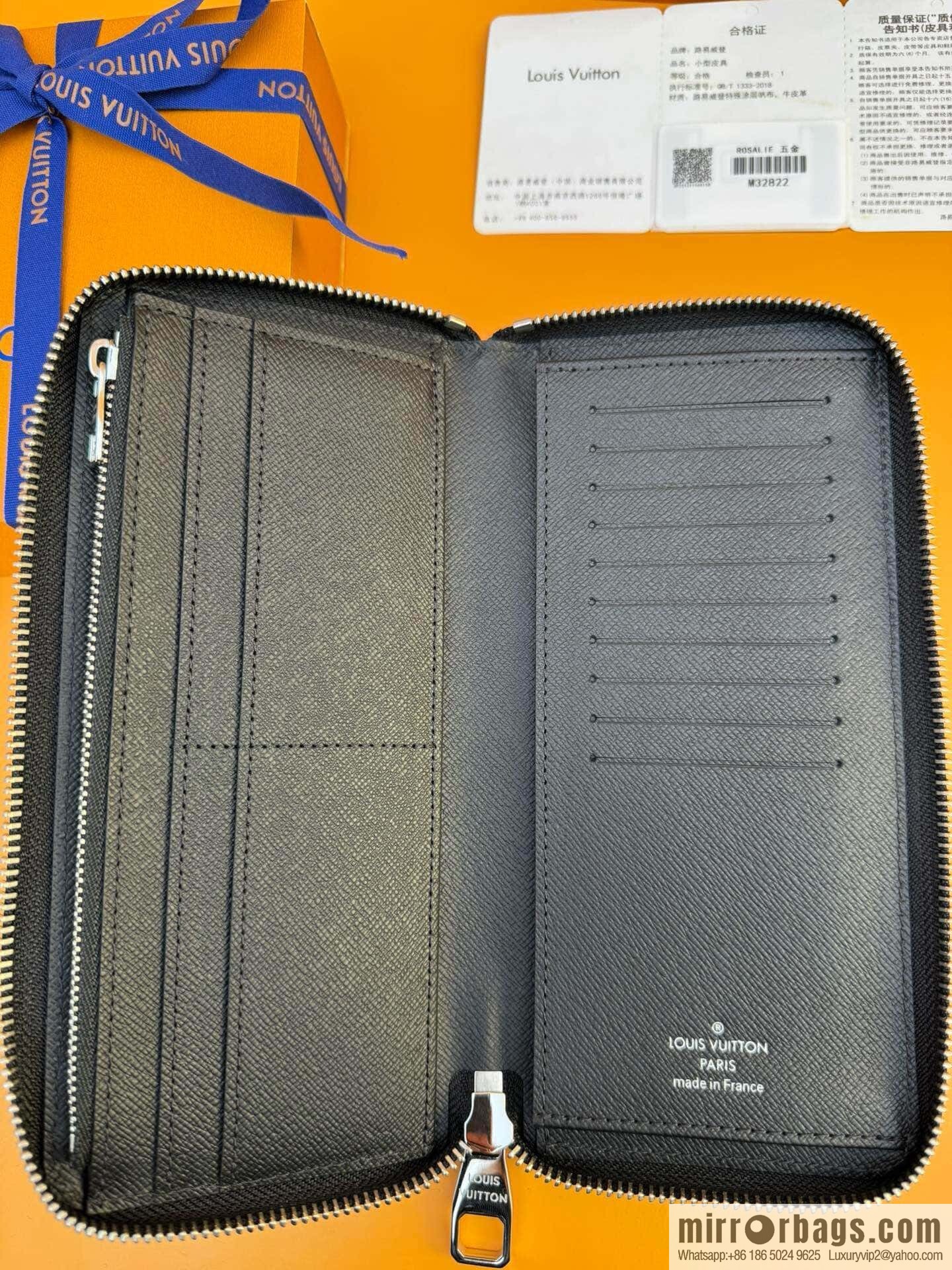 LV Zippy vertical zipper wallet M32822 hardware model [official full + chip version]