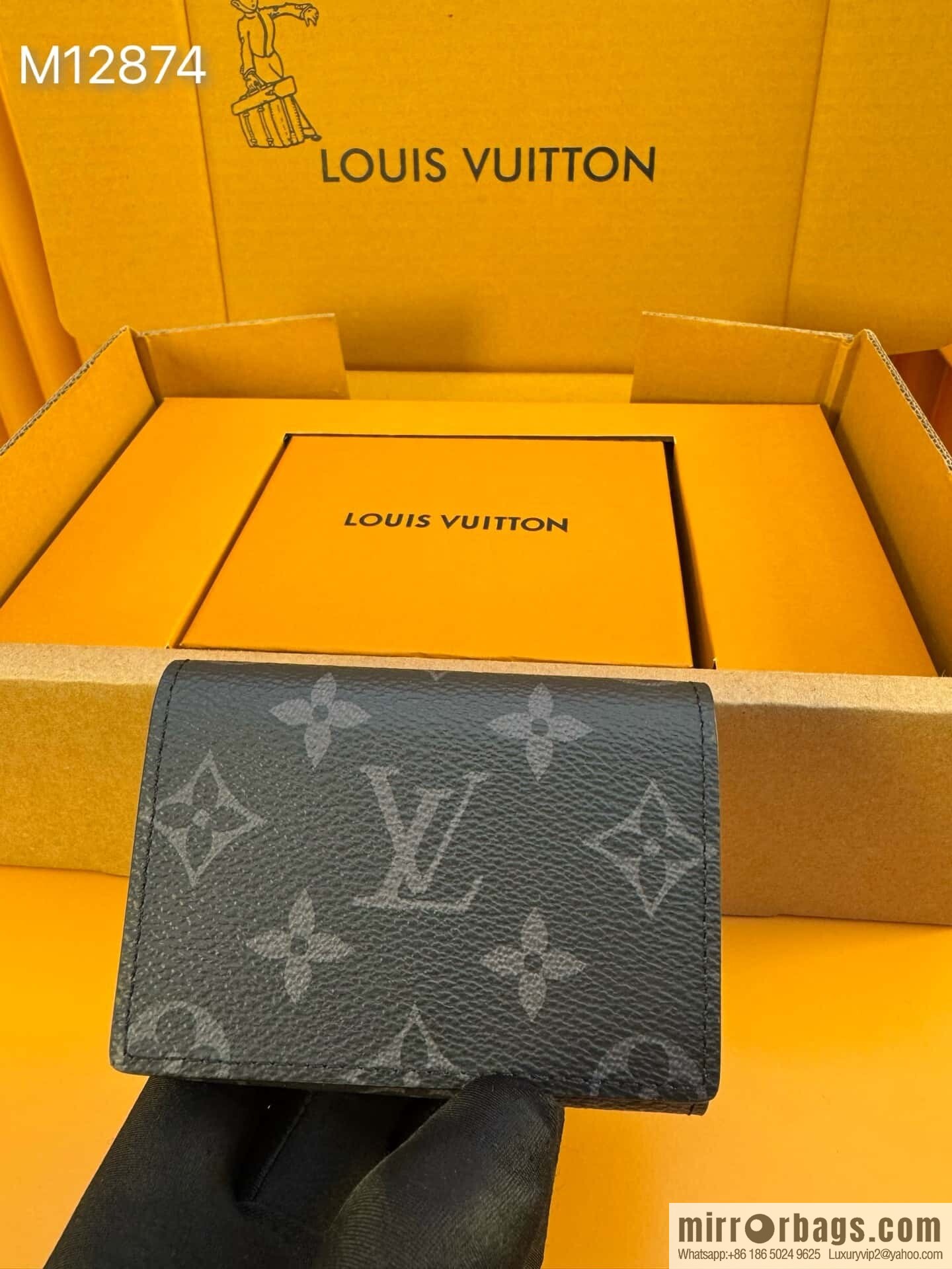LV Envelope Business Card Holder M12874 [Official Full Chip Version]