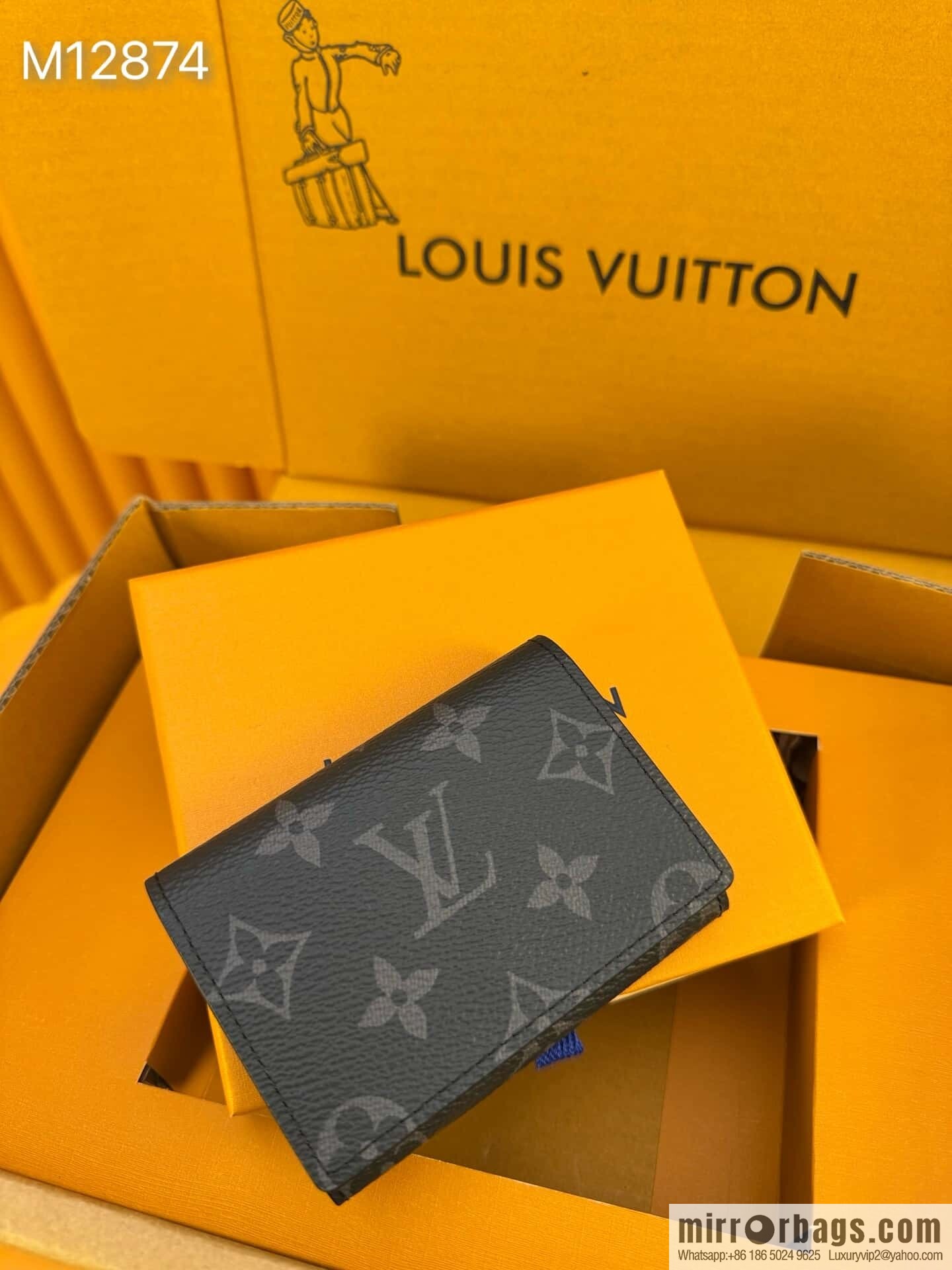 LV Envelope Business Card Holder M12874 [Official Full Chip Version]