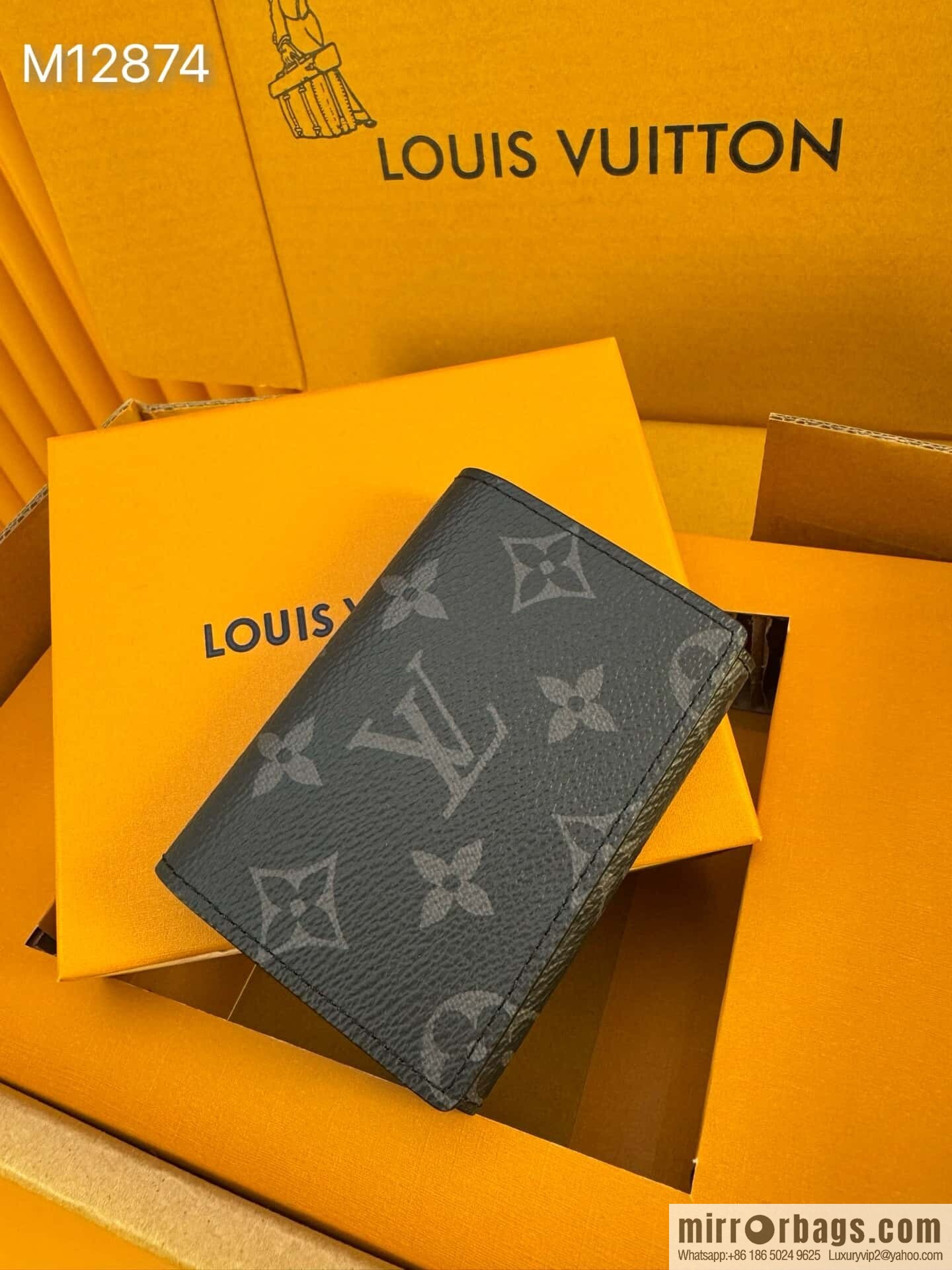 LV Envelope Business Card Holder M12874 [Official Full Chip Version]
