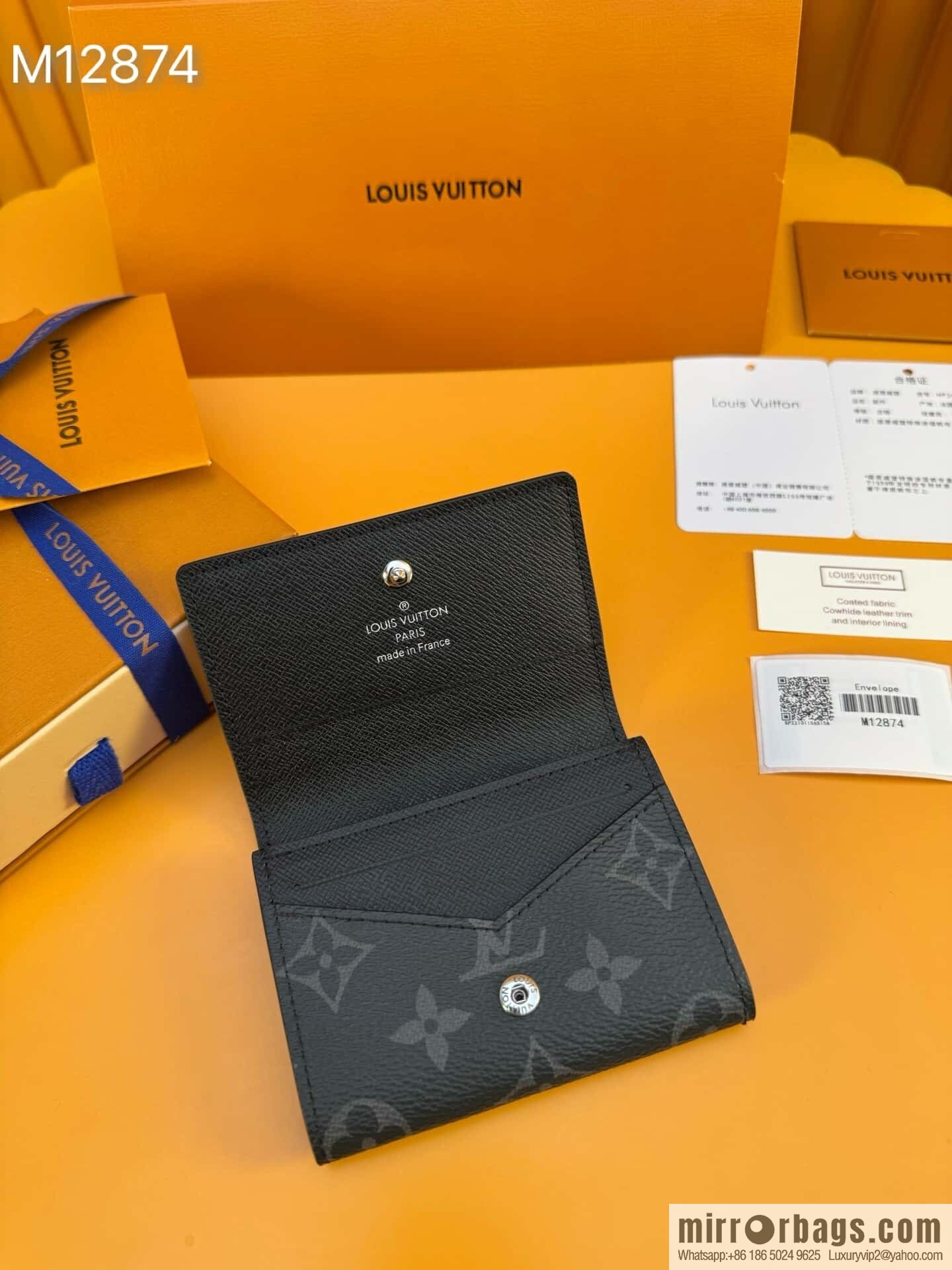 LV Envelope Business Card Holder M12874 [Official Full Chip Version]