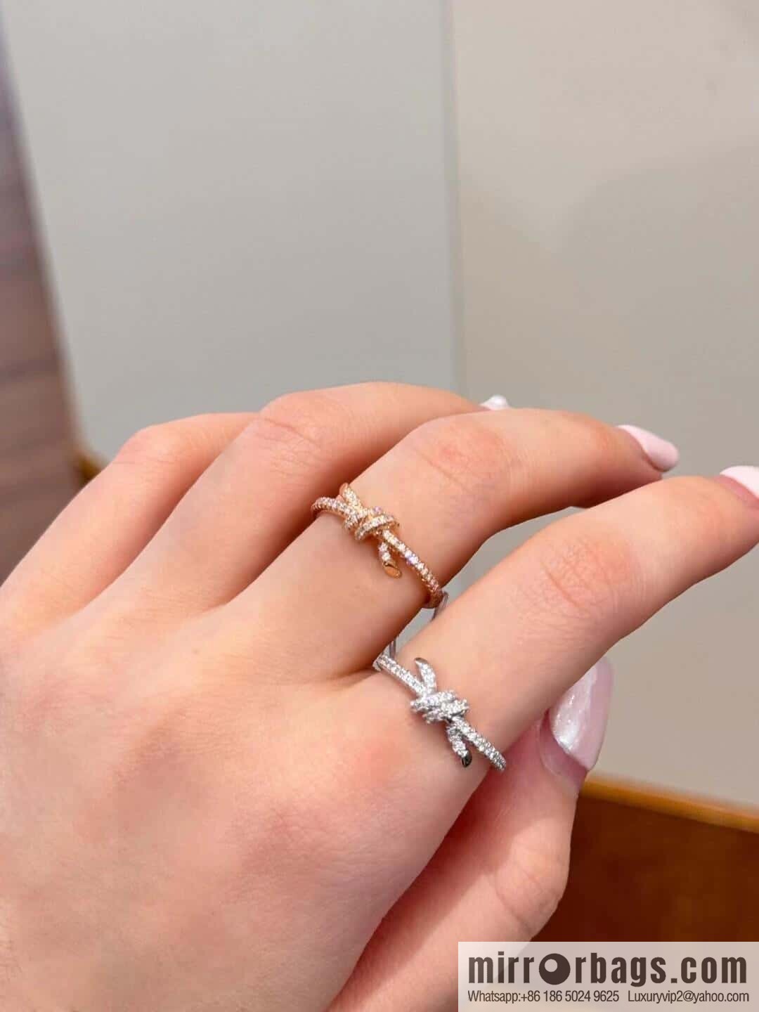 ❗️New ❗️ TIFFANY & Co. Tiffany Knot Bow Half Full Diamond Ring