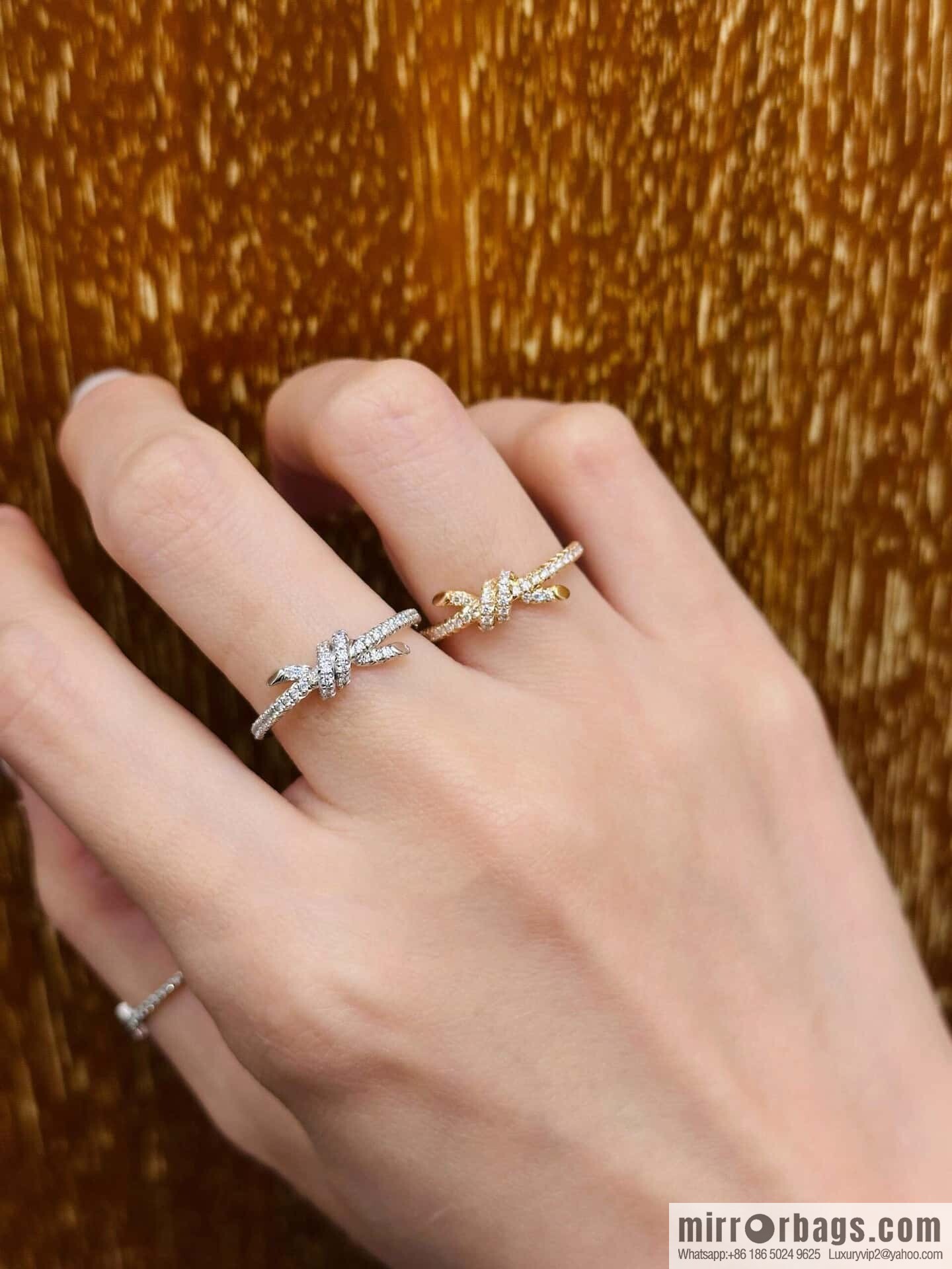 ❗️New ❗️ TIFFANY & Co. Tiffany Knot Bow Half Full Diamond Ring