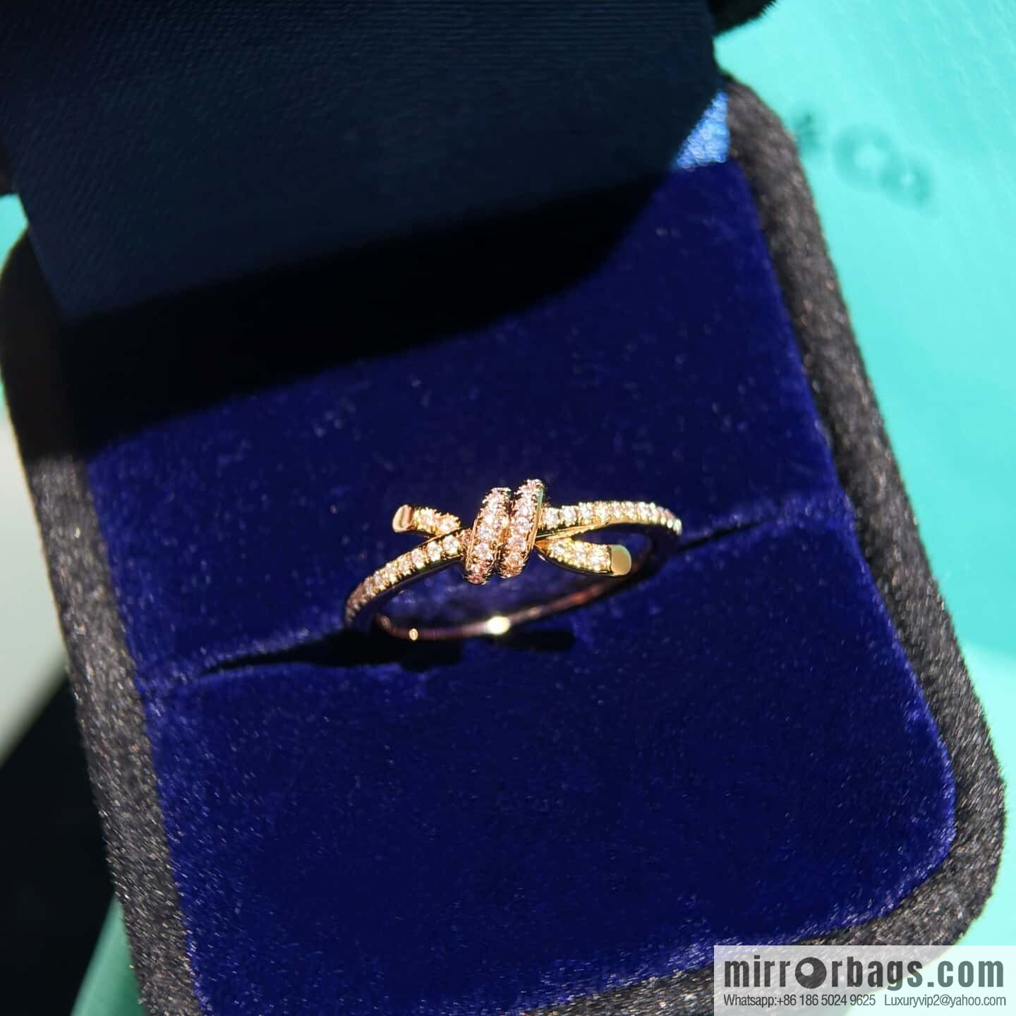 ❗️New ❗️ TIFFANY & Co. Tiffany Knot Bow Half Full Diamond Ring