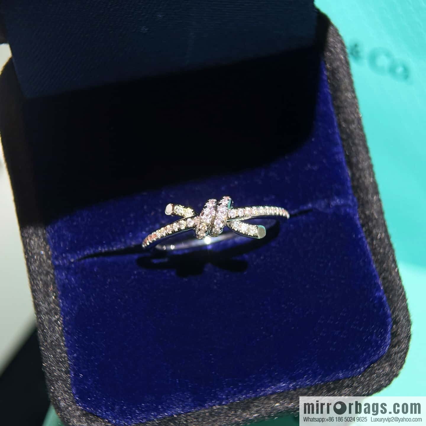 ❗️New ❗️ TIFFANY & Co. Tiffany Knot Bow Half Full Diamond Ring