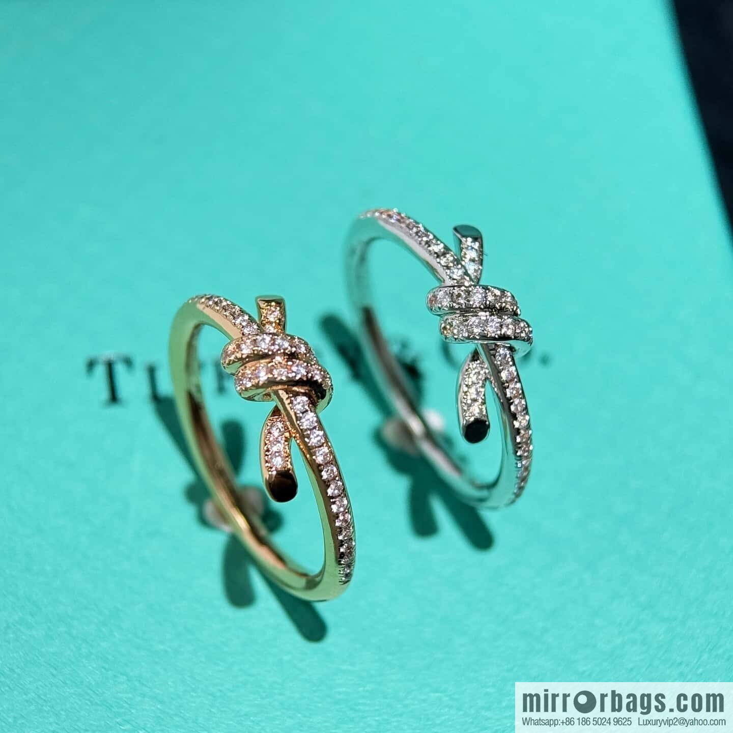❗️New ❗️ TIFFANY & Co. Tiffany Knot Bow Half Full Diamond Ring