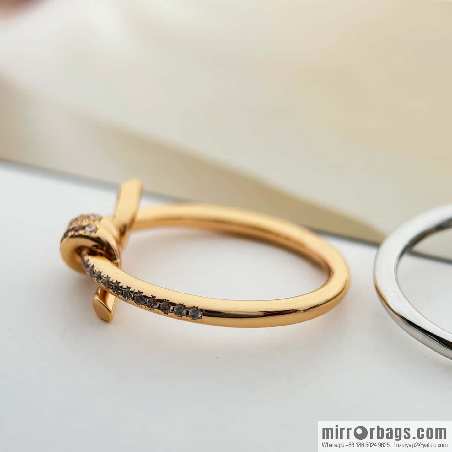 ❗️New ❗️ TIFFANY & Co. Tiffany Knot Bow Half Full Diamond Ring