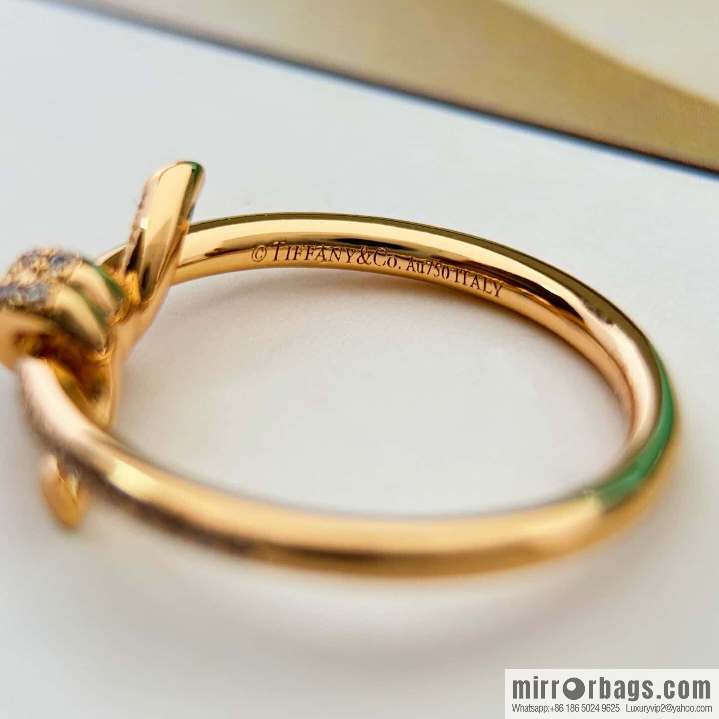 ❗️New ❗️ TIFFANY & Co. Tiffany Knot Bow Half Full Diamond Ring