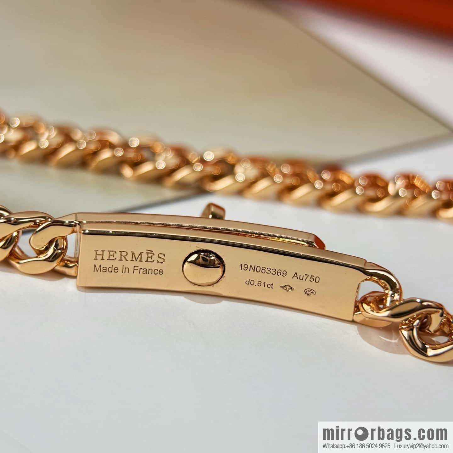 ❗️New ❗️ New ☑️ HERMES Kelly gourmette Cuban chain bracelet