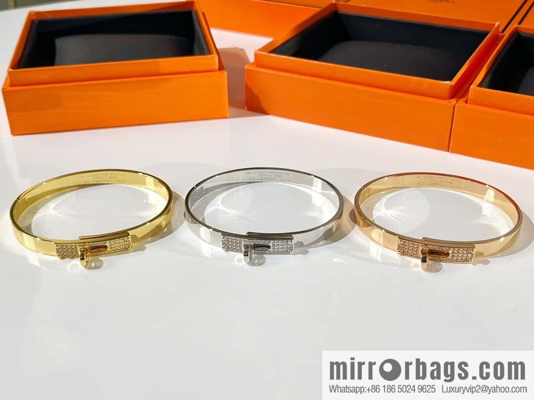 ❗️New ❗️ (Half Diamond) ☀️ Hermès HERMES Kelly Half Diamond Bracelet Bracelet ☀️