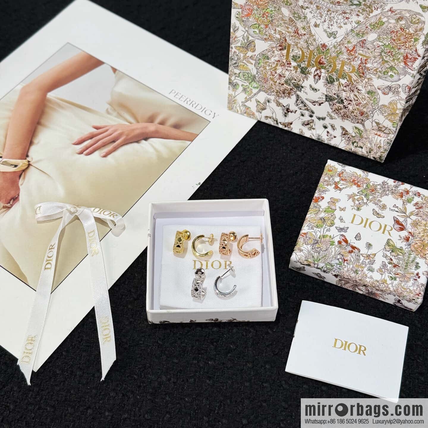 ❗️New ❗️☀️ New ☑️ Dior MY DIOR series, diamond stud earrings ☀️