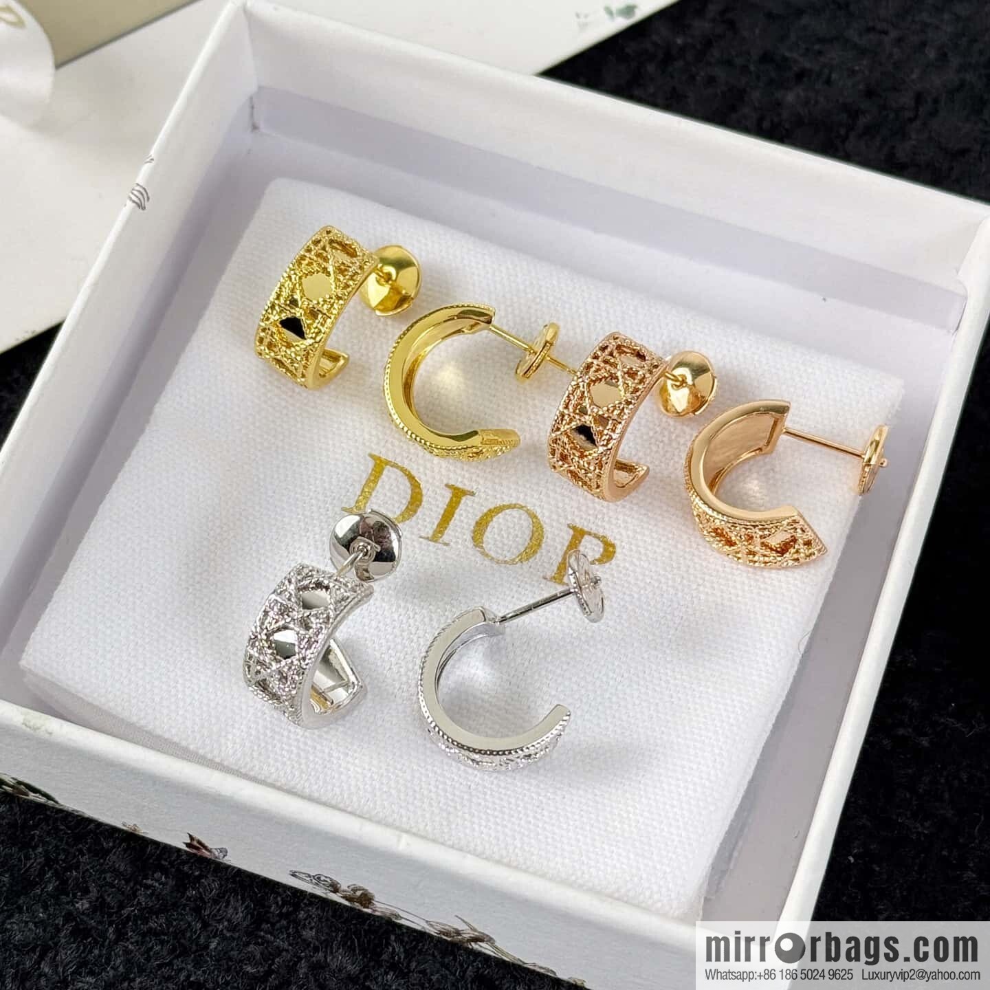 ❗️New ❗️☀️ New ☑️ Dior MY DIOR series, diamond stud earrings ☀️