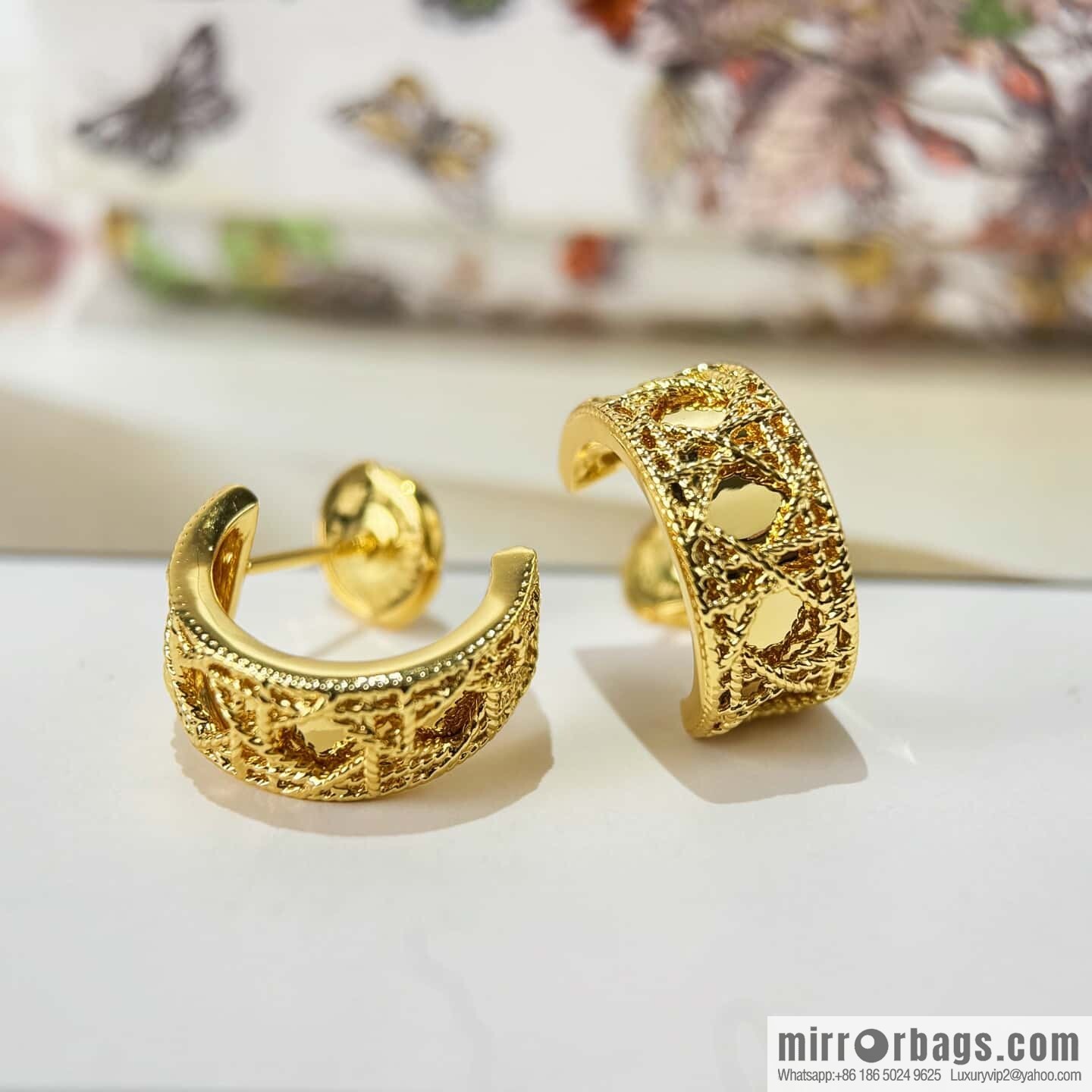 ❗️New ❗️☀️ New ☑️ Dior MY DIOR series, diamond stud earrings ☀️