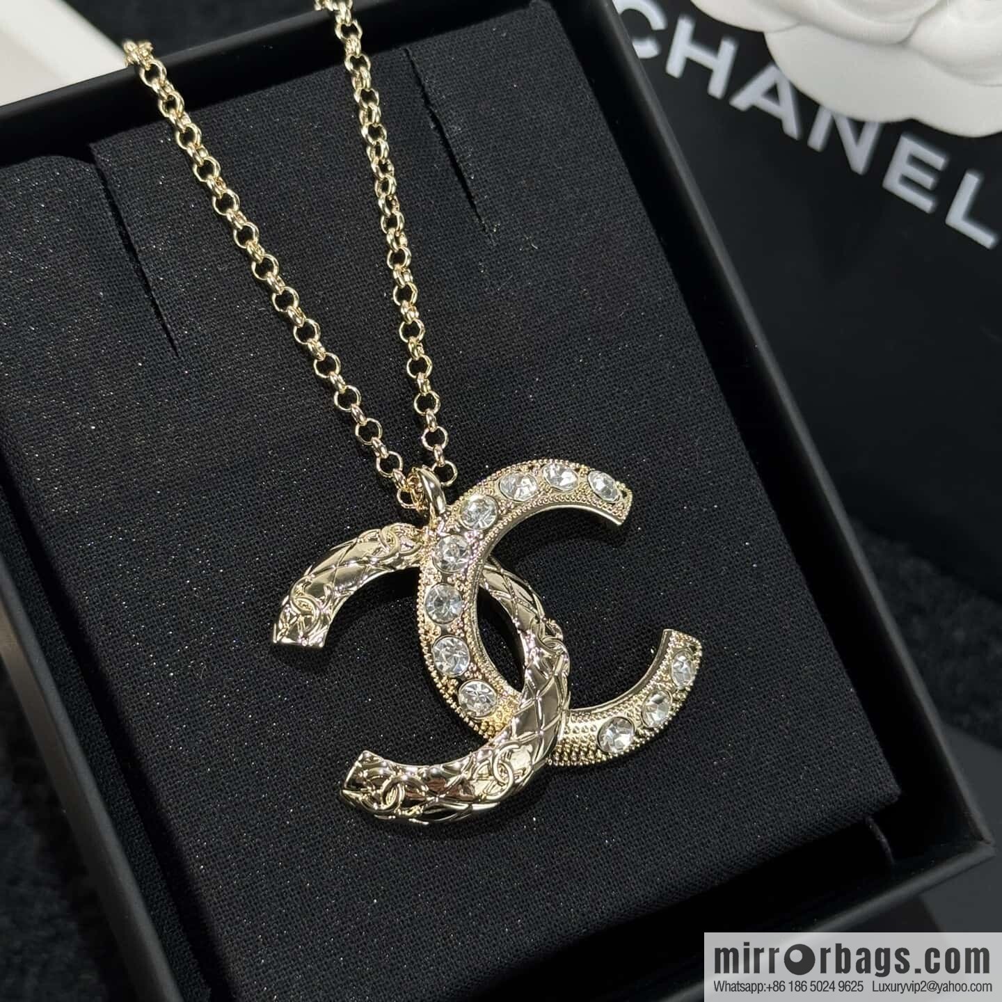 ❗️New ❗️ ☀️ New ☑️ Chanel Double C Full Diamond Necklace ☀️