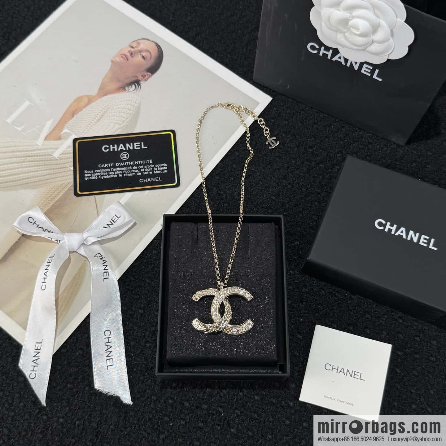 ❗️New ❗️ ☀️ New ☑️ Chanel Double C Full Diamond Necklace ☀️