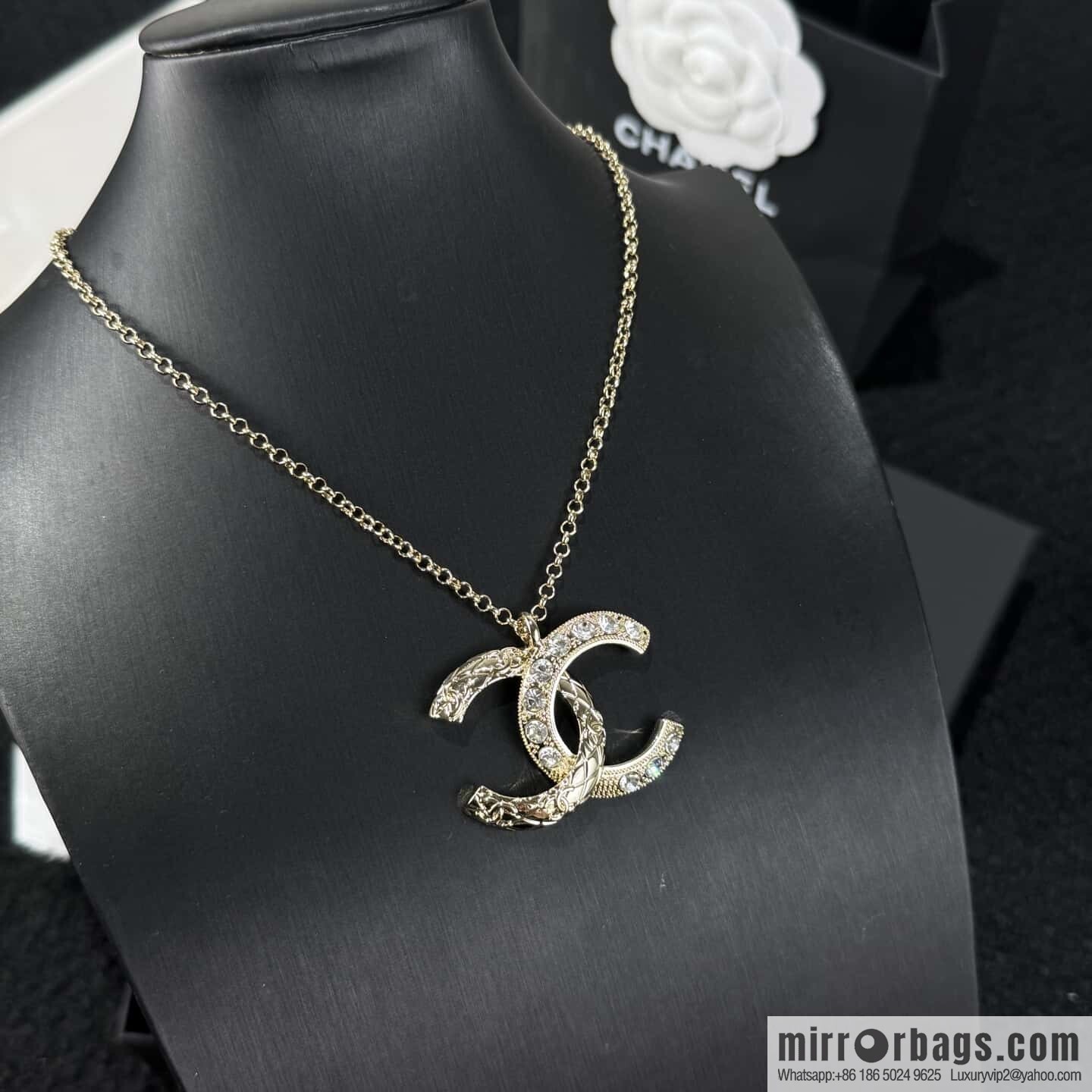 ❗️New ❗️ ☀️ New ☑️ Chanel Double C Full Diamond Necklace ☀️