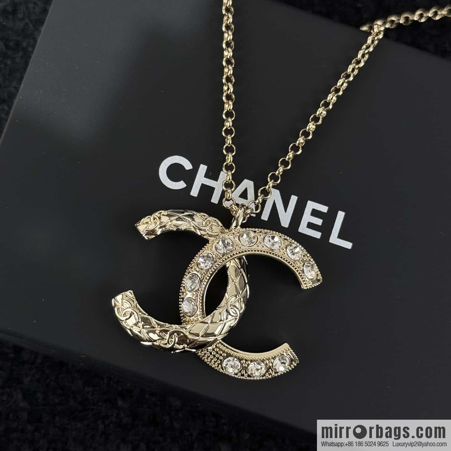 ❗️New ❗️ ☀️ New ☑️ Chanel Double C Full Diamond Necklace ☀️