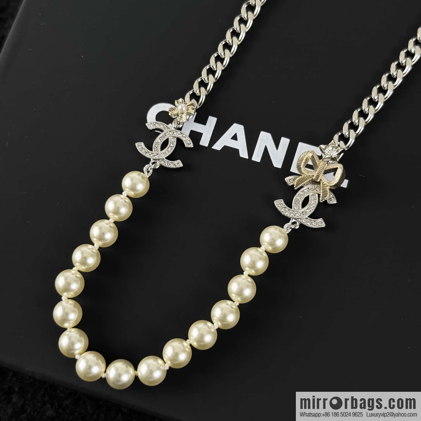 ❗️New ❗️ ☀️ New ☑️ Chanel Double C Pearl Necklace ☀️