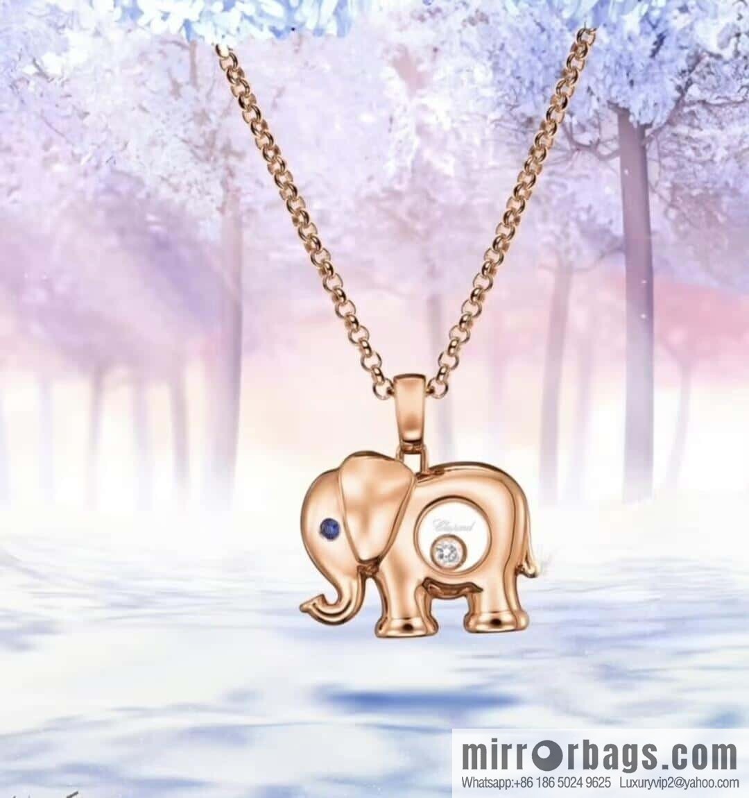 ❗️New ❗️ Chopard Happy Diamonds Baby Elephant Necklace