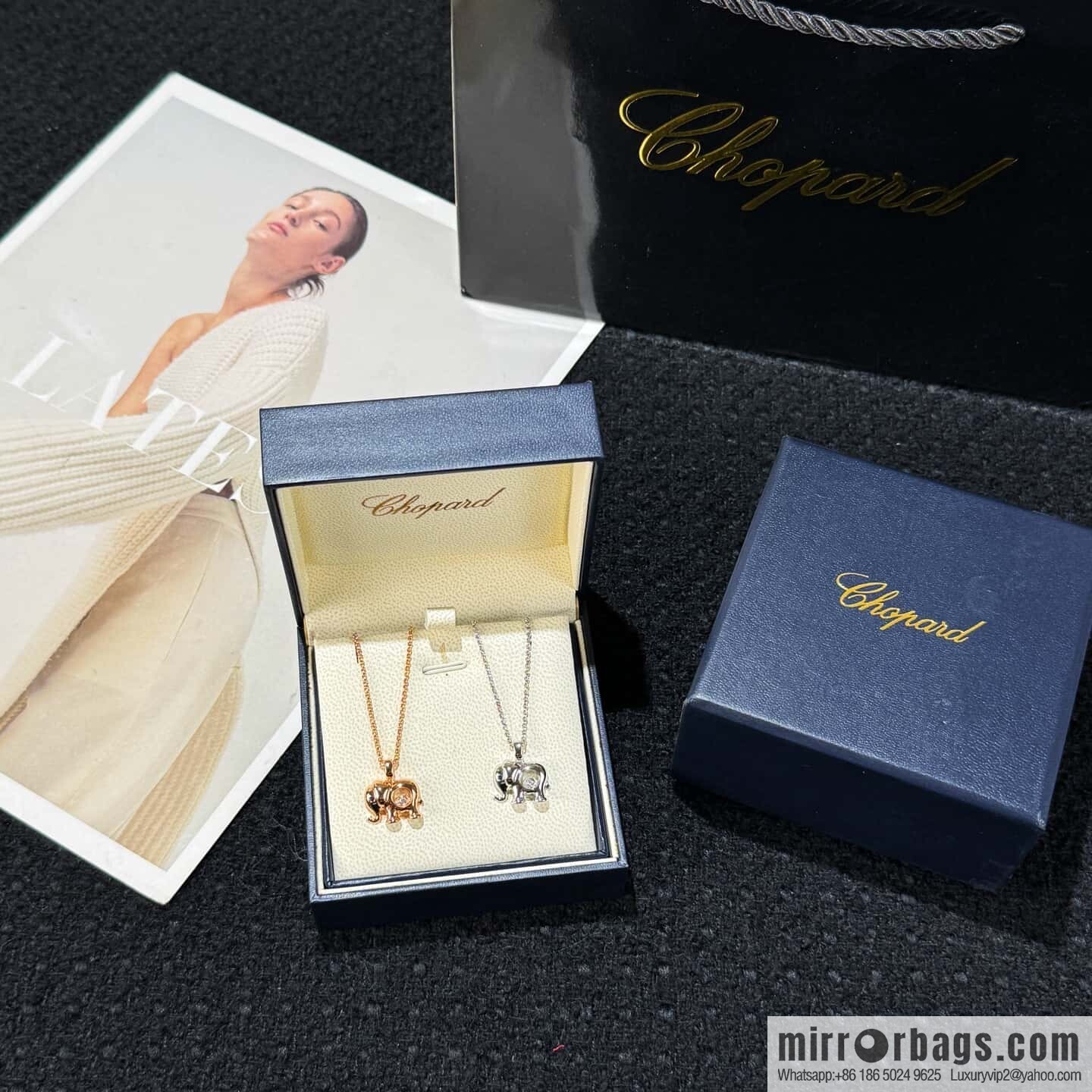 ❗️New ❗️ Chopard Happy Diamonds Baby Elephant Necklace