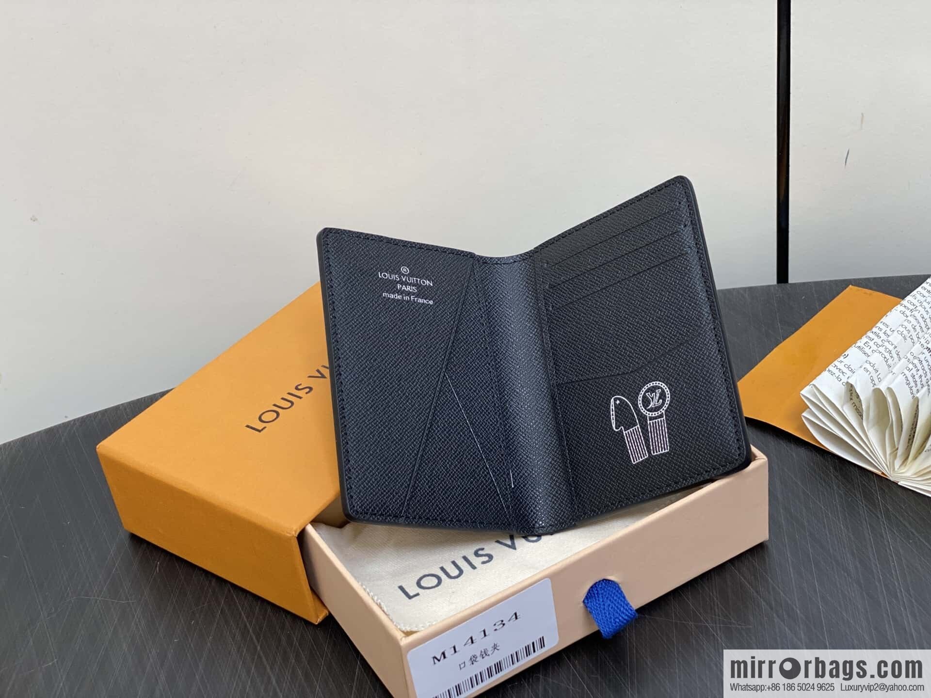 [Original single boutique] M14134 black gradual change card bag pocket wallet, pocket wallet