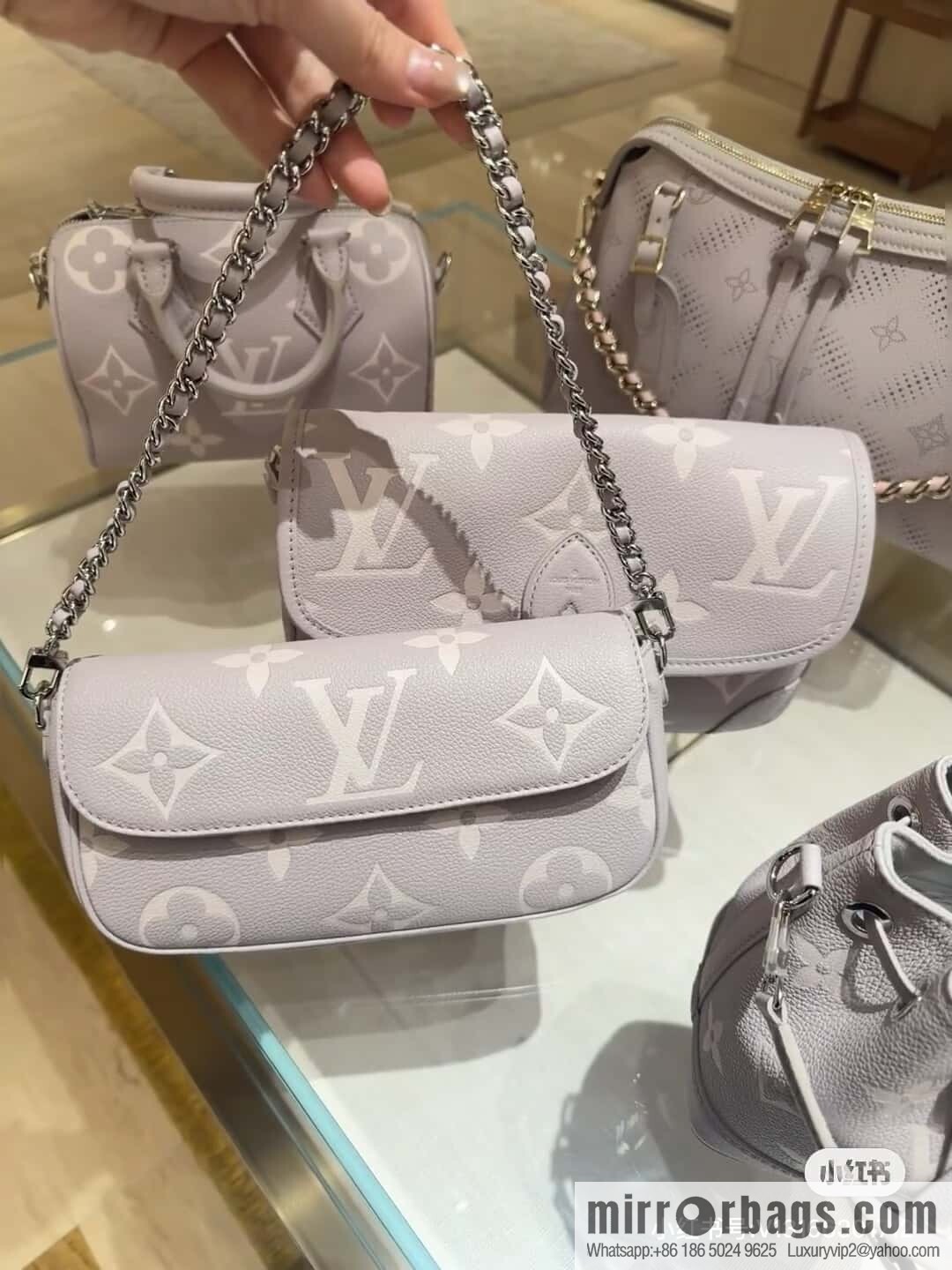 [Original order boutique] M14225 taro purple, full leather chain armpit bag WALLET ON CHAIN IVY handbag