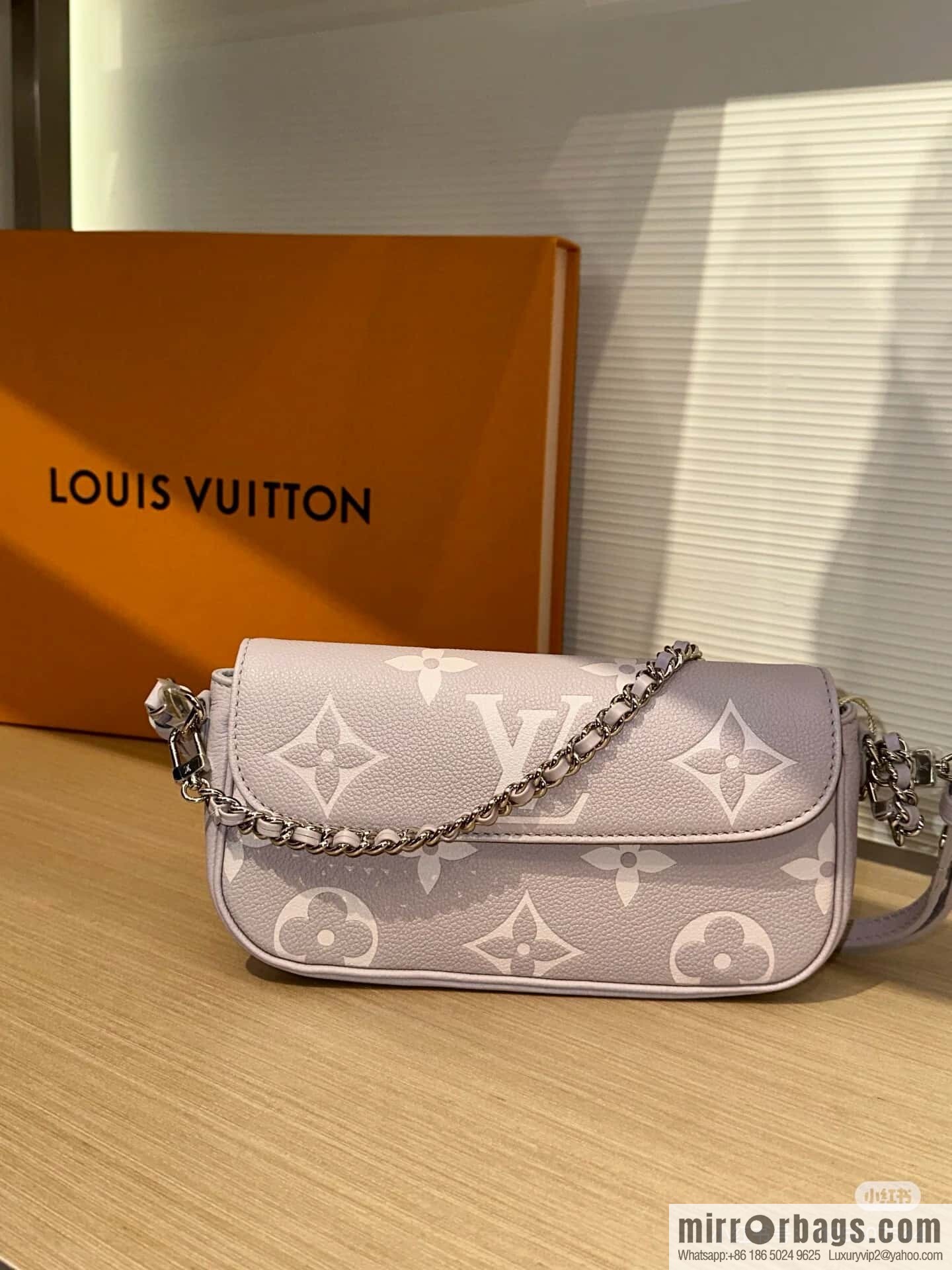 [Original order boutique] M14225 taro purple, full leather chain armpit bag WALLET ON CHAIN IVY handbag