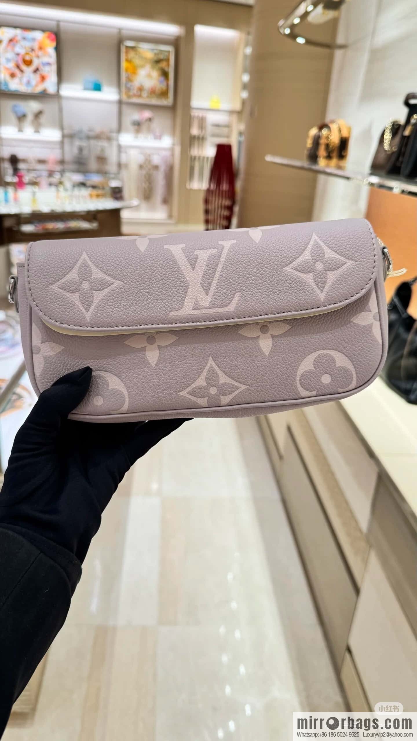 [Original order boutique] M14225 taro purple, full leather chain armpit bag WALLET ON CHAIN IVY handbag