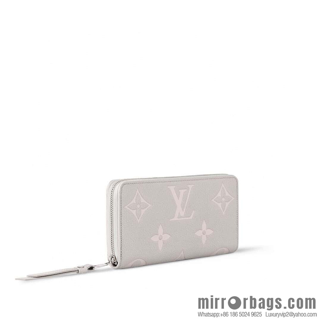 [Original order boutique] M14228 taro purple, full leather single zipper wallet zippy zipper wallet