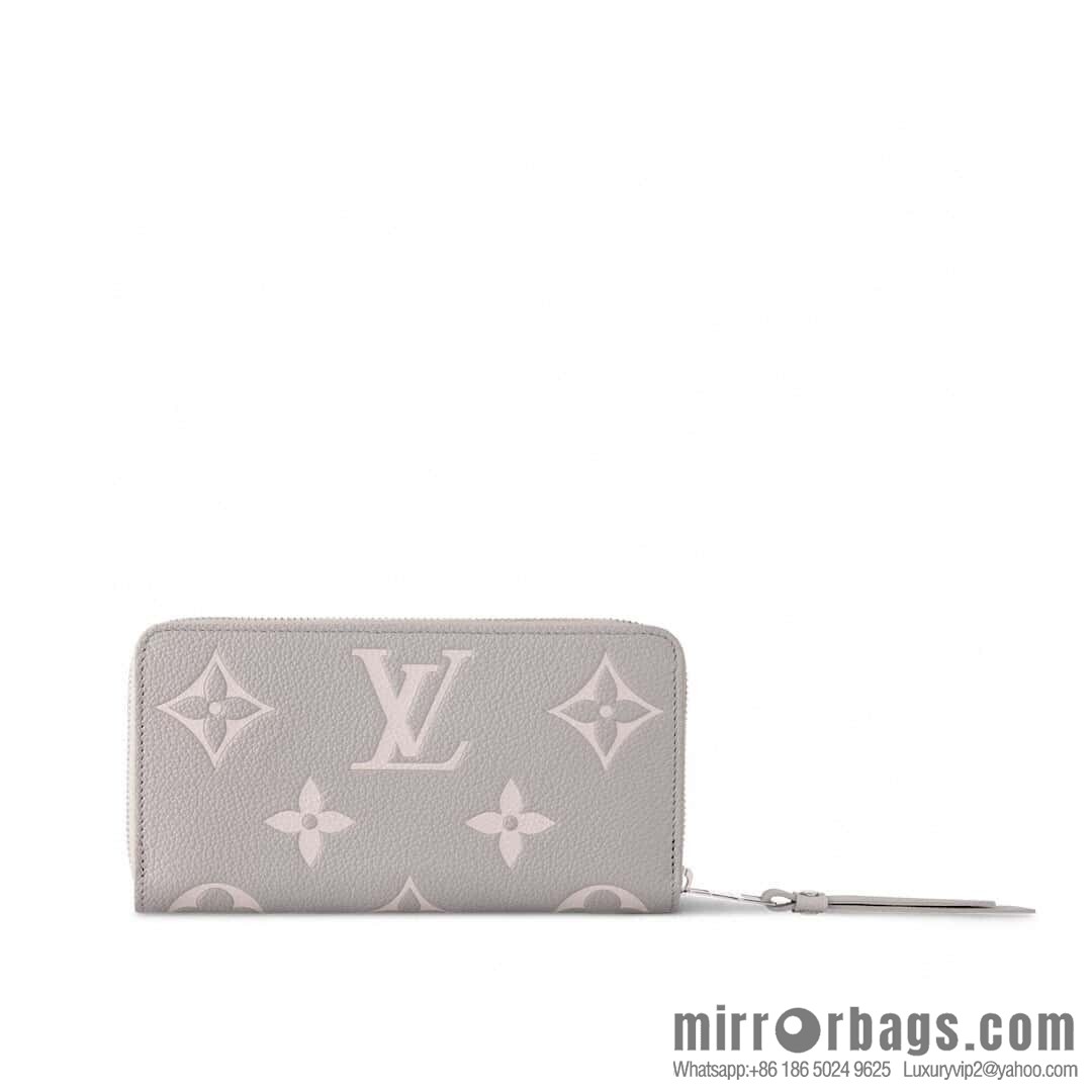 [Original order boutique] M14228 taro purple, full leather single zipper wallet zippy zipper wallet