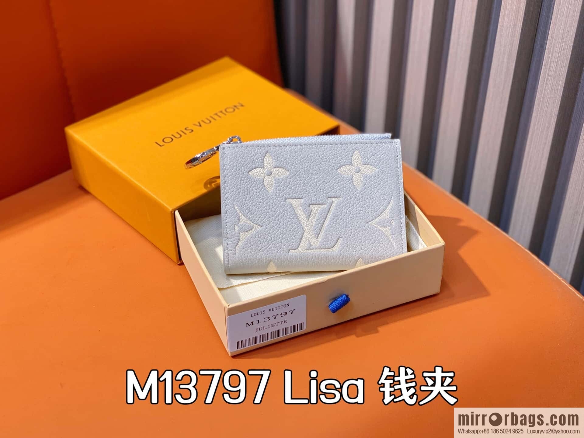 [Original order boutique] M13797 mashed taro purple (silk screen printing) full leather 20% off wallet Lisa wallet