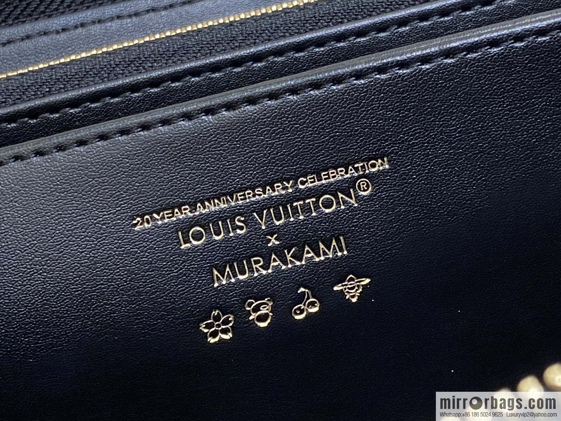 [Boutique‑grade] M14096 black silk screen printing, full leather silk screen printing single zipper wallet Zippy zipper wallet