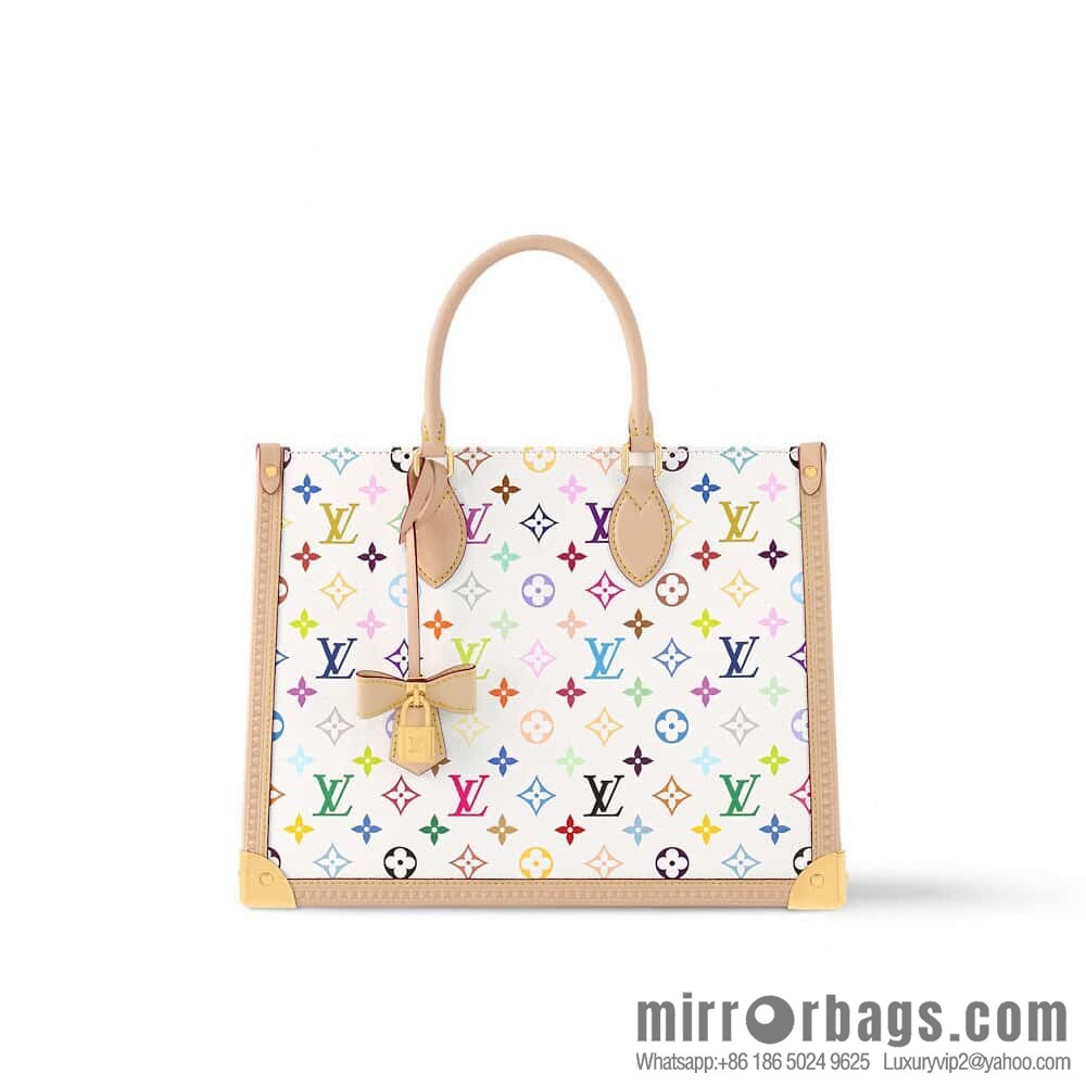 [Boutique‑grade] M13079 white color, square bag LV X TM ONTHEGO medium handbag