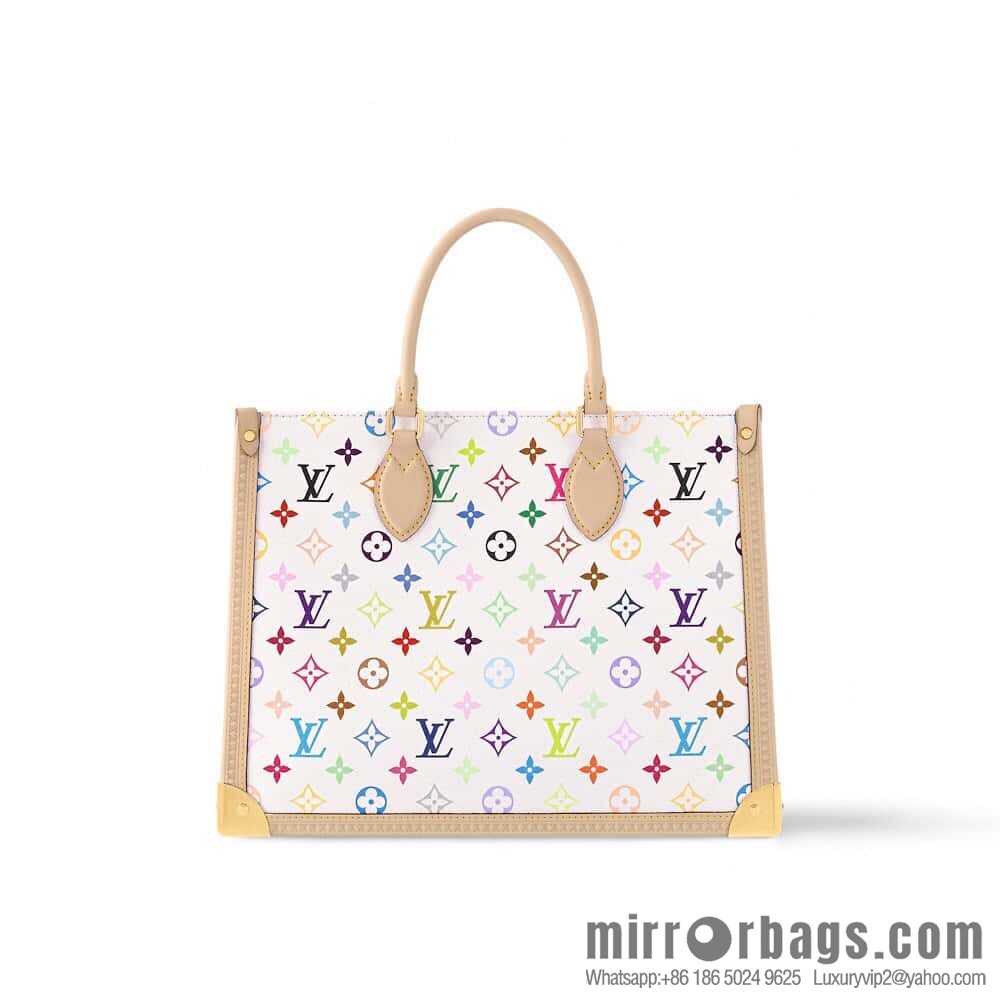 [Boutique‑grade] M13079 white color, square bag LV X TM ONTHEGO medium handbag