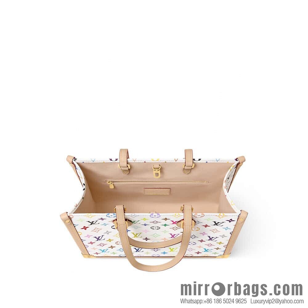 [Boutique‑grade] M13079 white color, square bag LV X TM ONTHEGO medium handbag