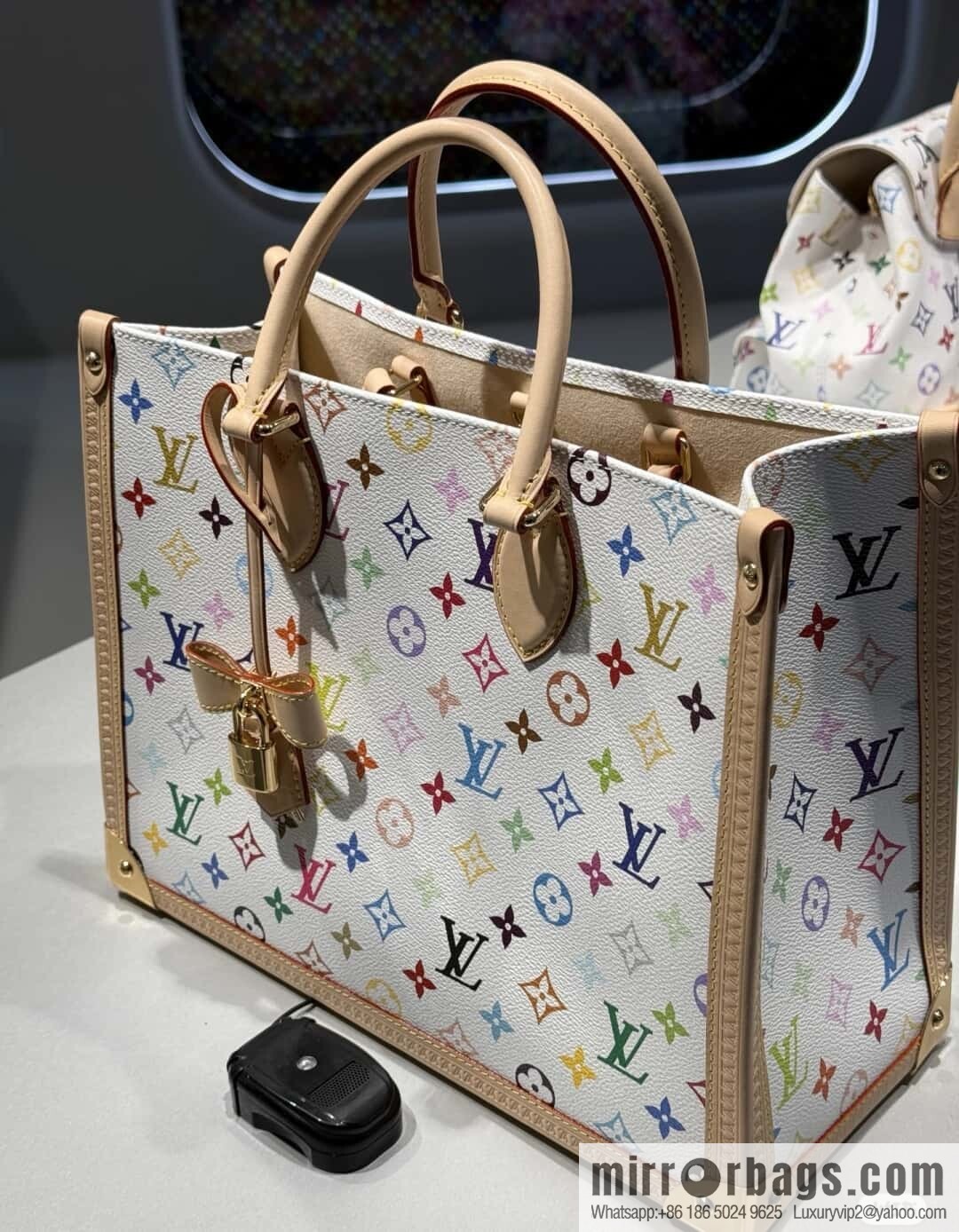 [Boutique‑grade] M13079 white color, square bag LV X TM ONTHEGO medium handbag