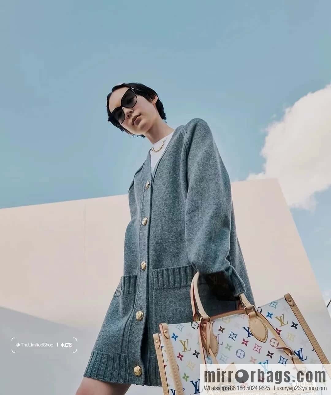 [Boutique‑grade] M13079 white color, square bag LV X TM ONTHEGO medium handbag
