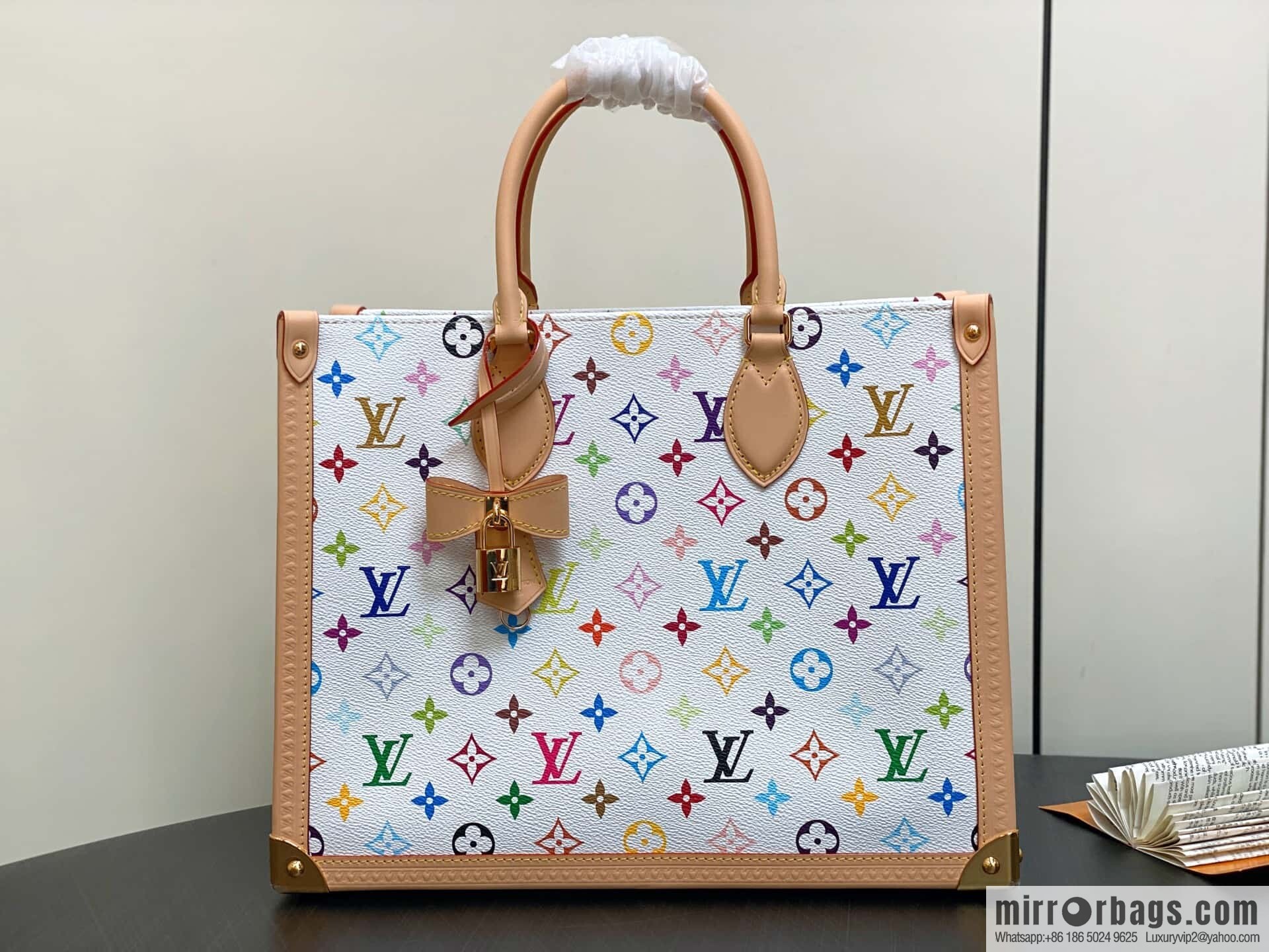 [Boutique‑grade] M13079 white color, square bag LV X TM ONTHEGO medium handbag