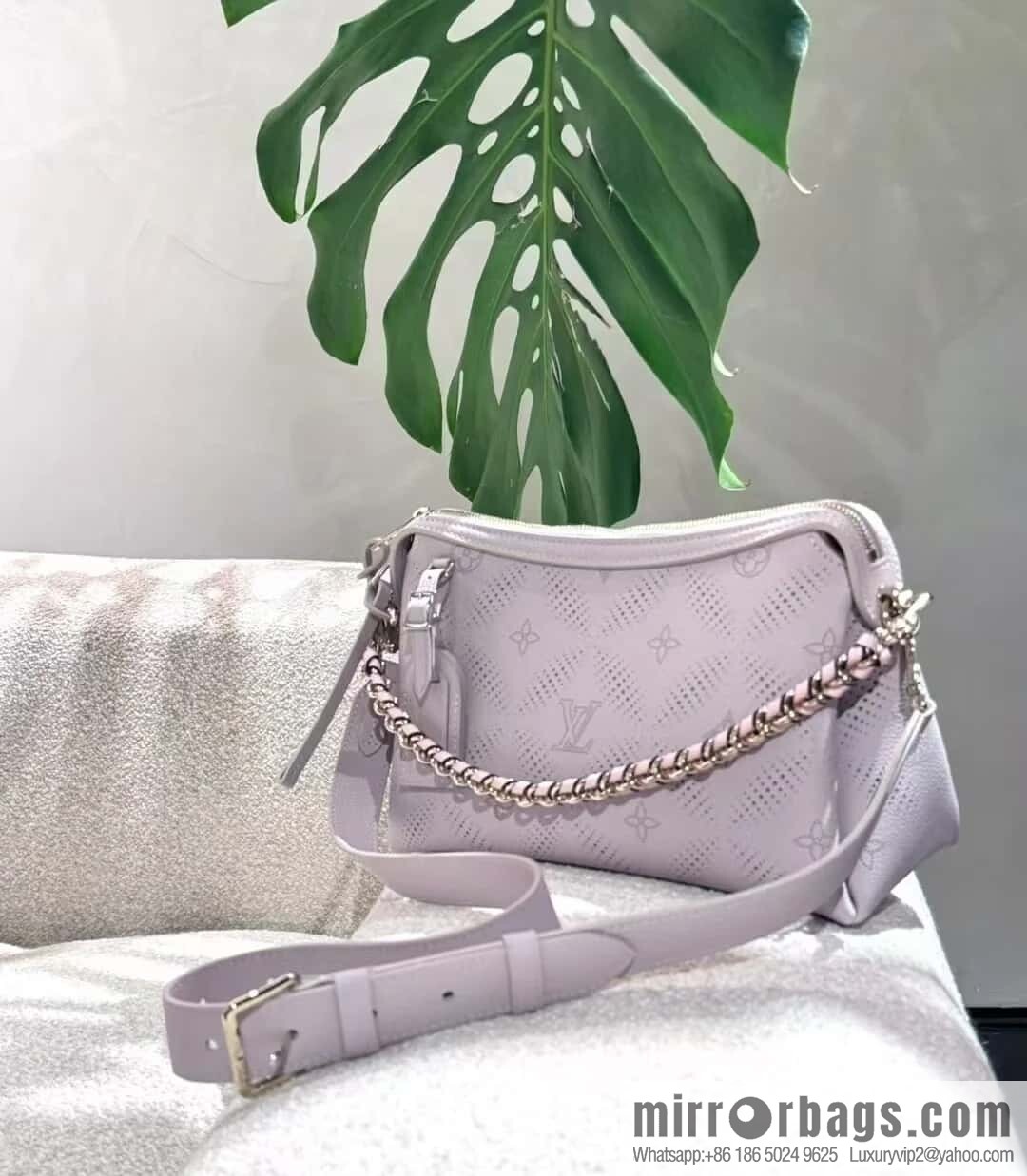[Premium‑quality] M13157 taro purple, full leather hollow chain bag Hand It All small handbag