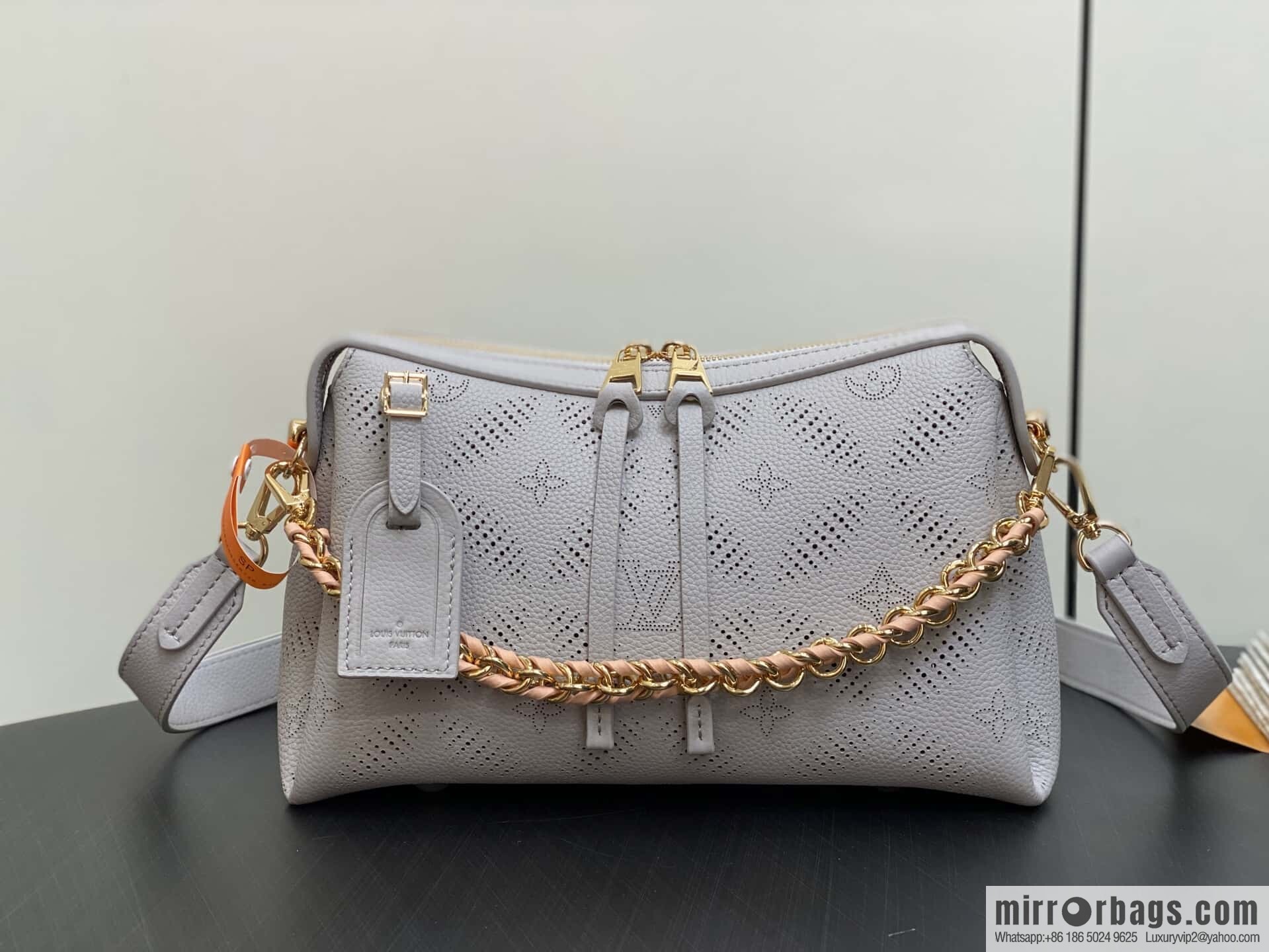 [Premium‑quality] M13157 taro purple, full leather hollow chain bag Hand It All small handbag