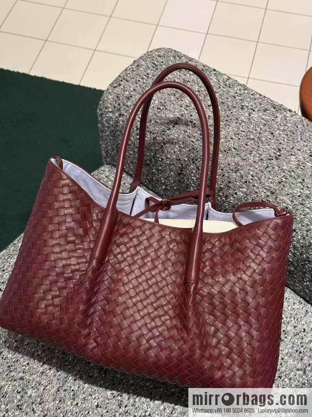 BV Large Pinacoteca tote bag 817166 Barolo burgundy