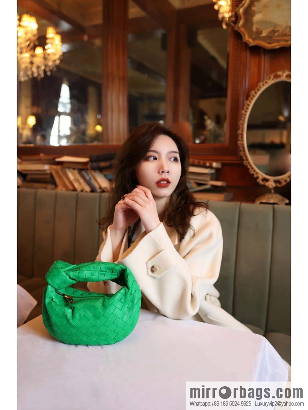 BV MINI JODIE 651876 Parrot Green