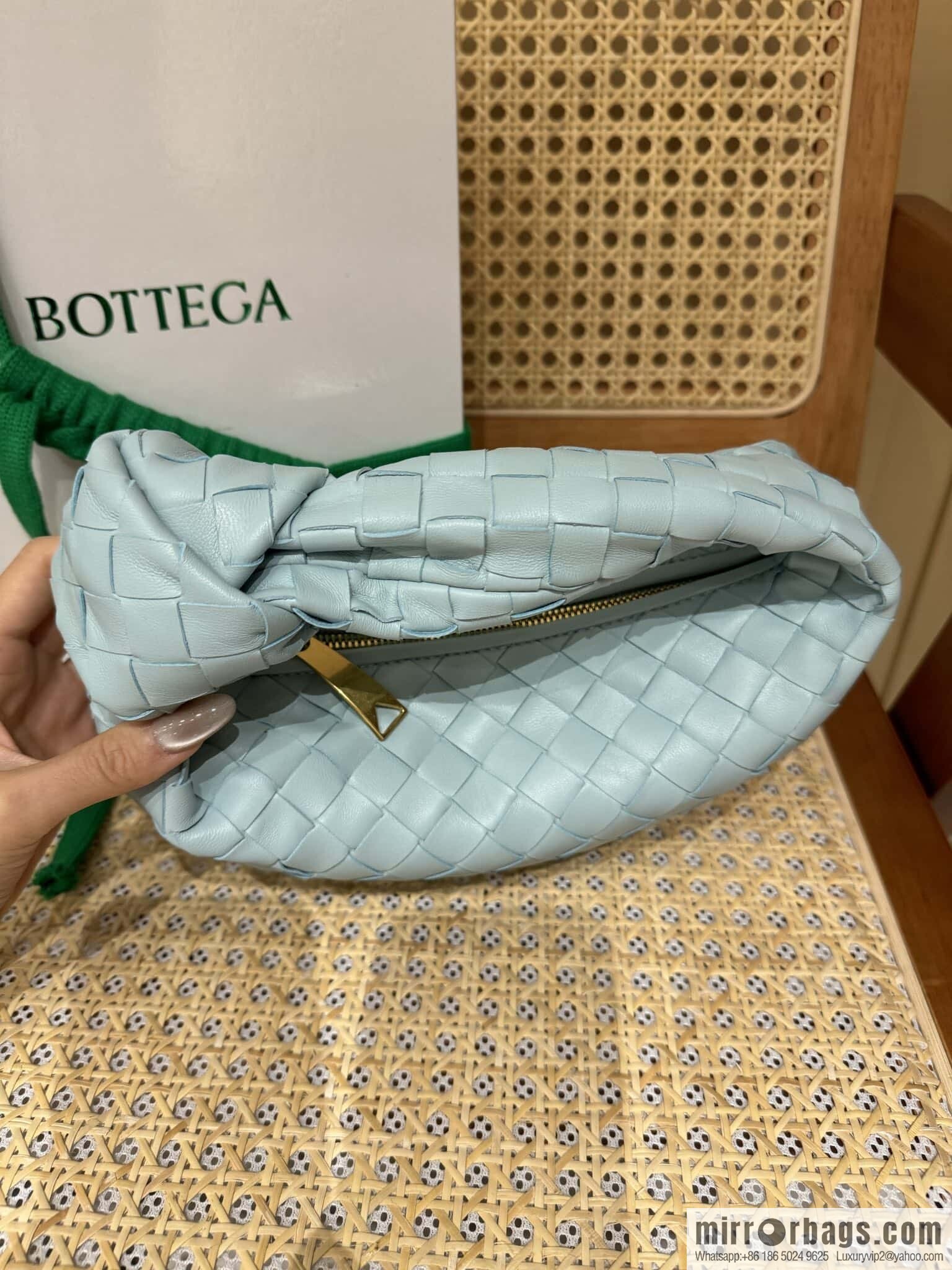 BV MINI JODIE 651876 teal blue