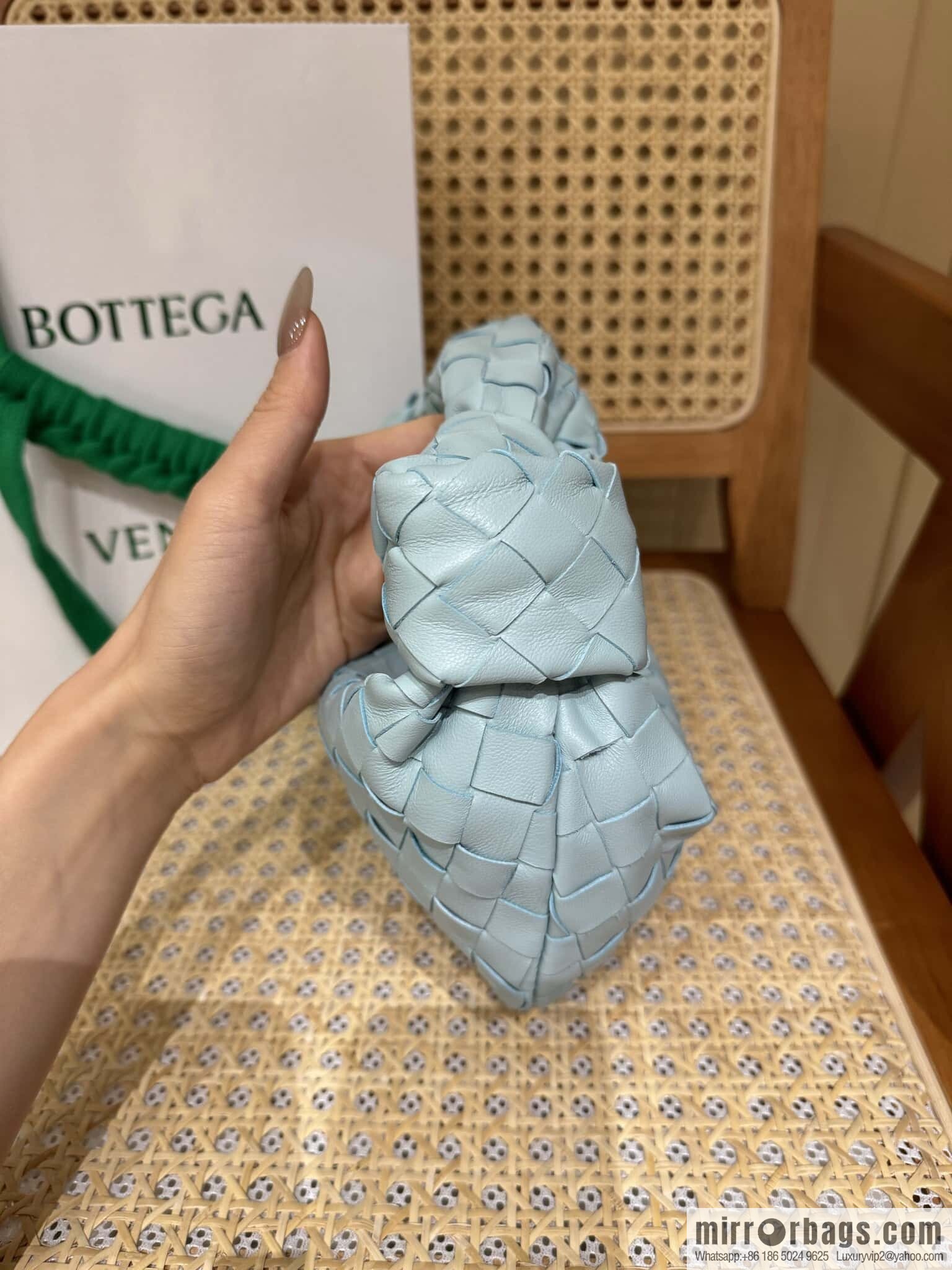 BV MINI JODIE 651876 teal blue