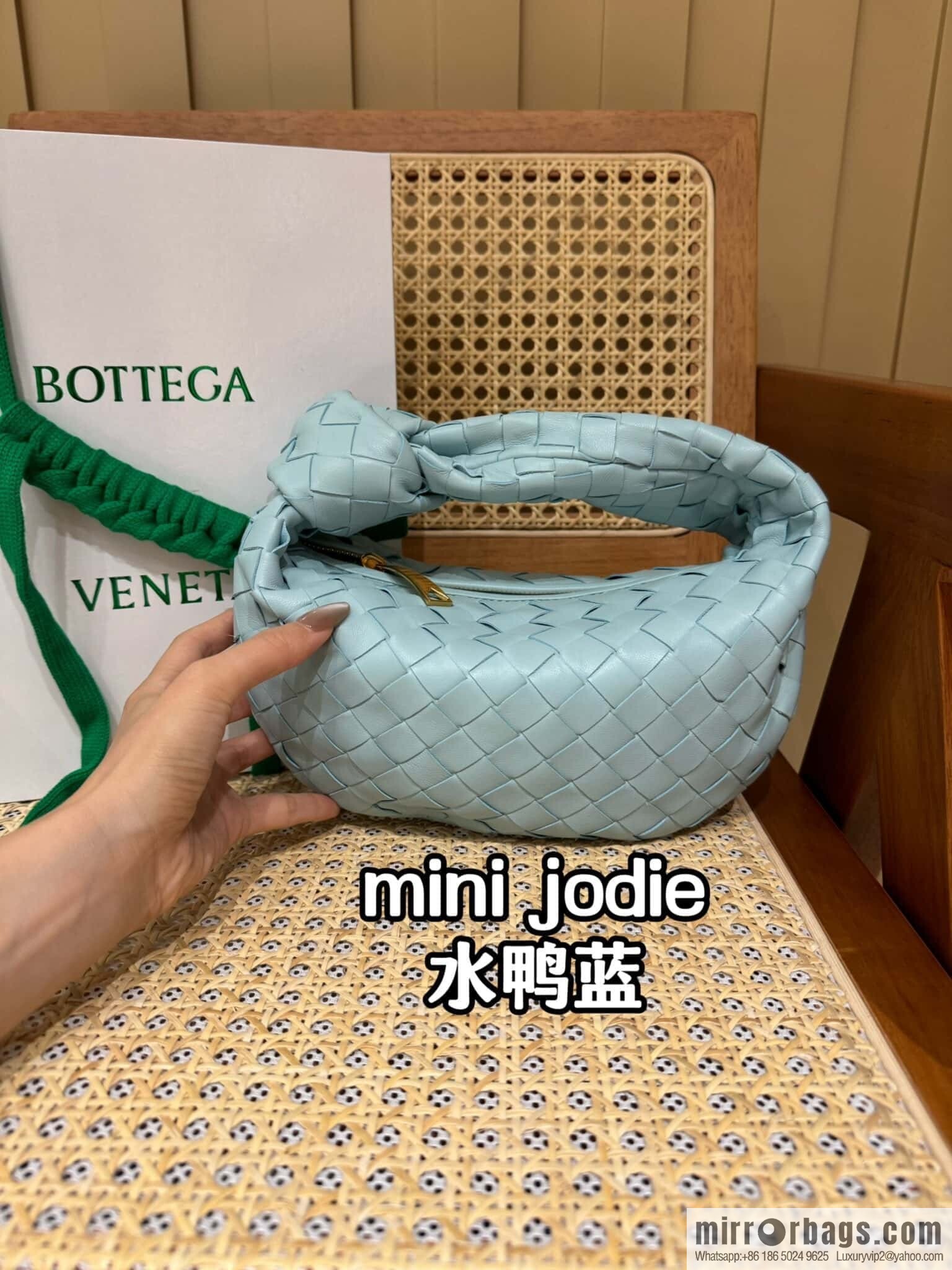 BV MINI JODIE 651876 teal blue