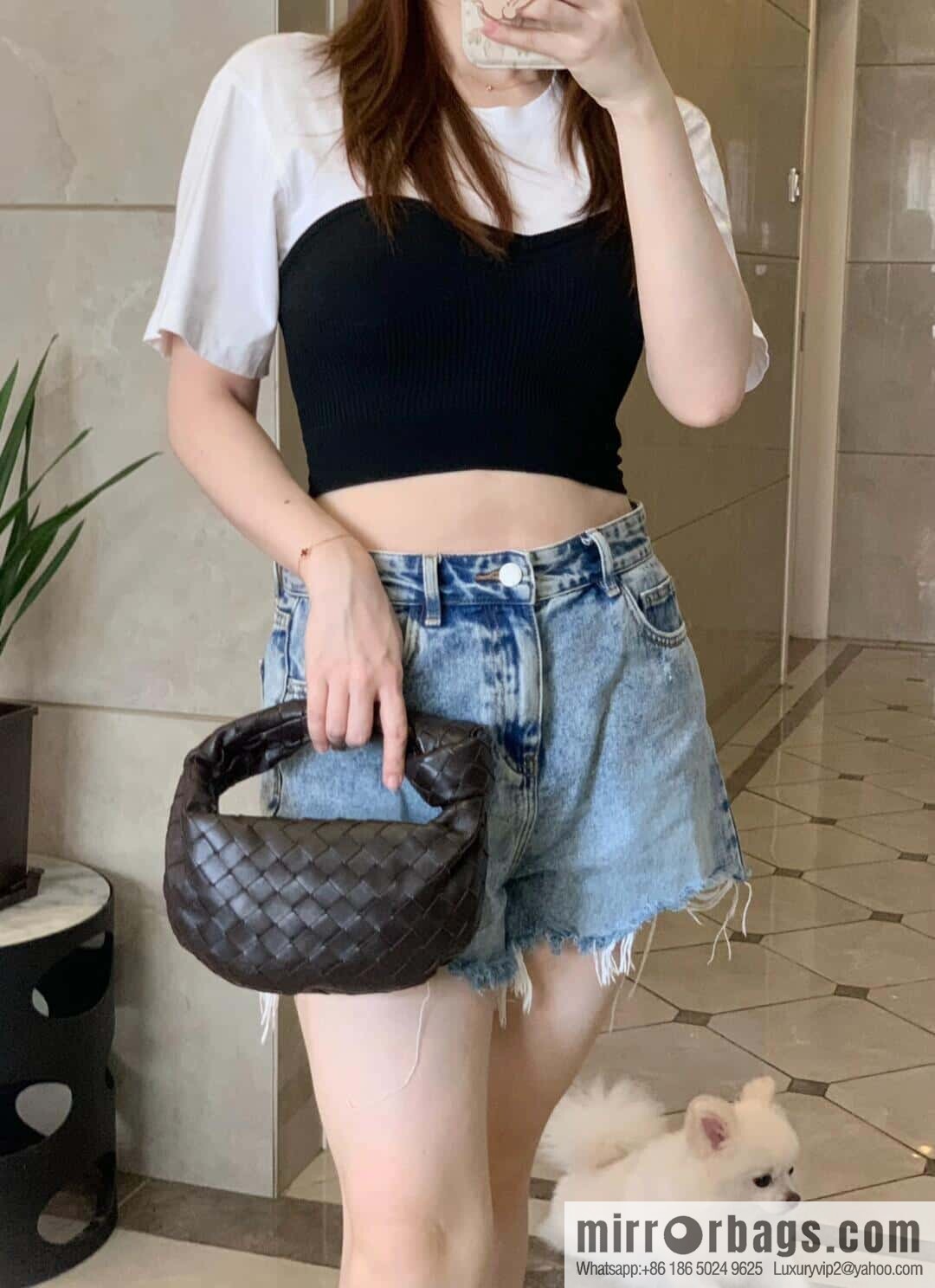 BV MINI JODIE 651876 Chocolate Brown