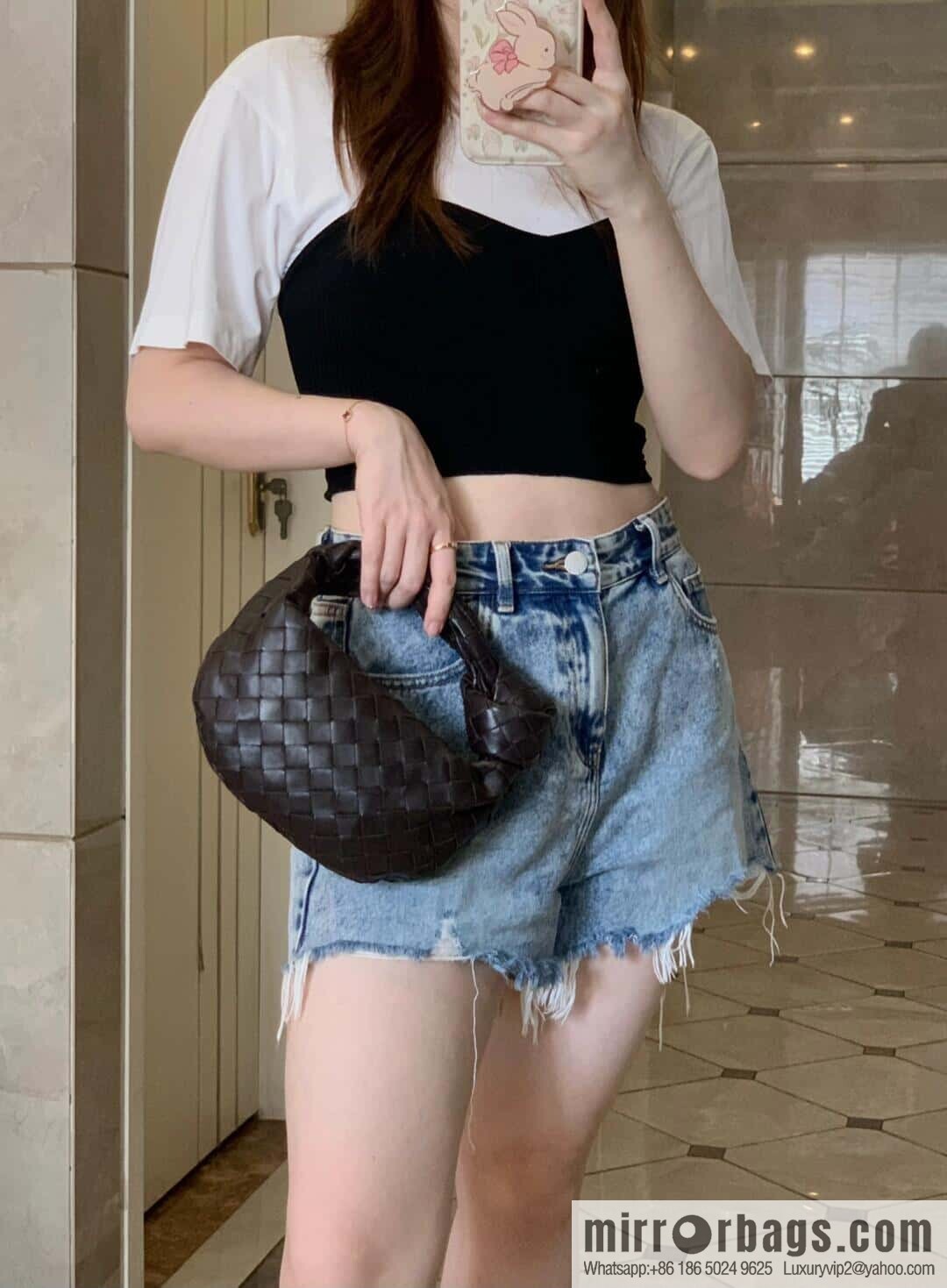 BV MINI JODIE 651876 Chocolate Brown