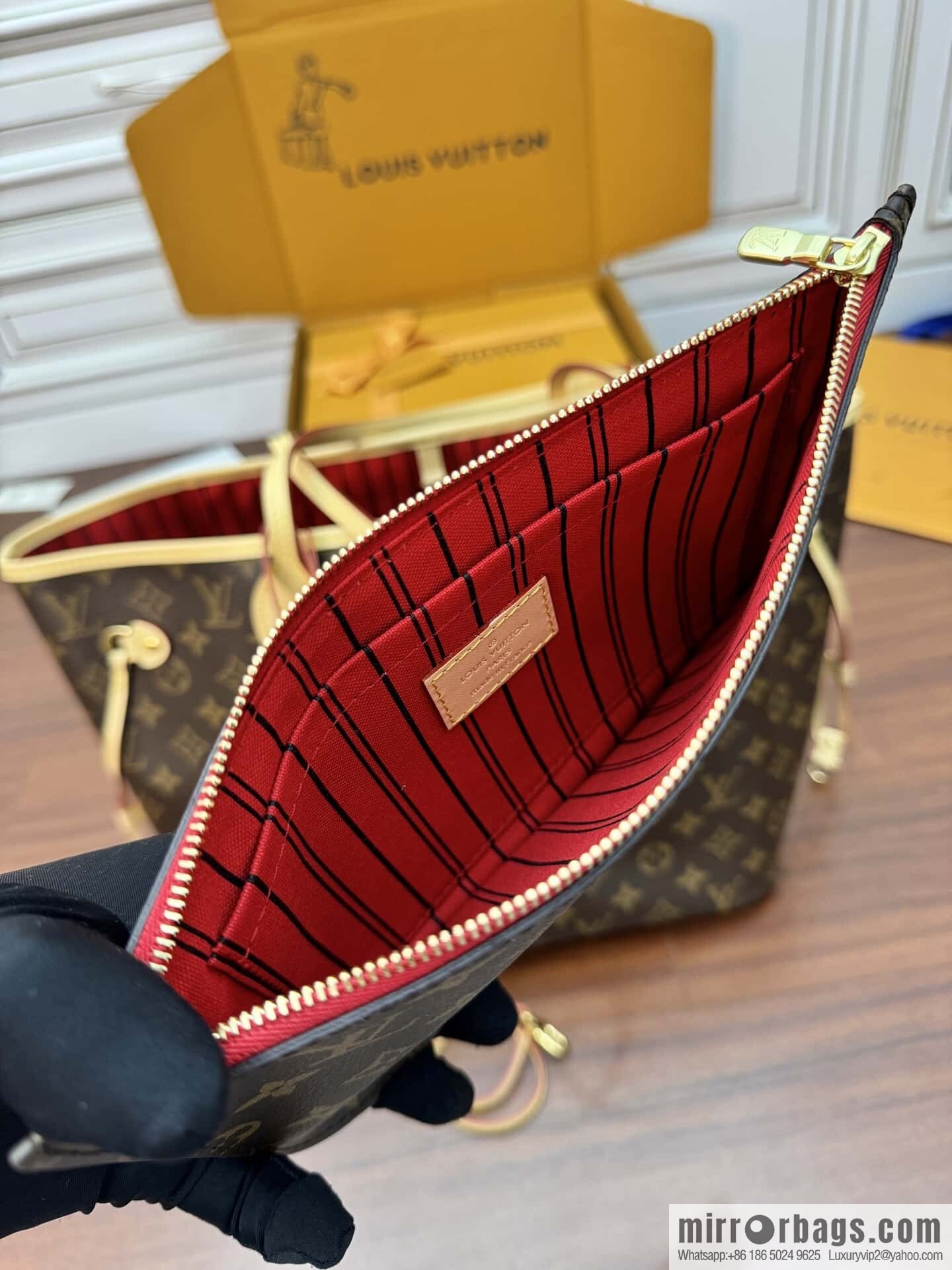LV M46987 CUSTOMIZABLE Neverfull MM